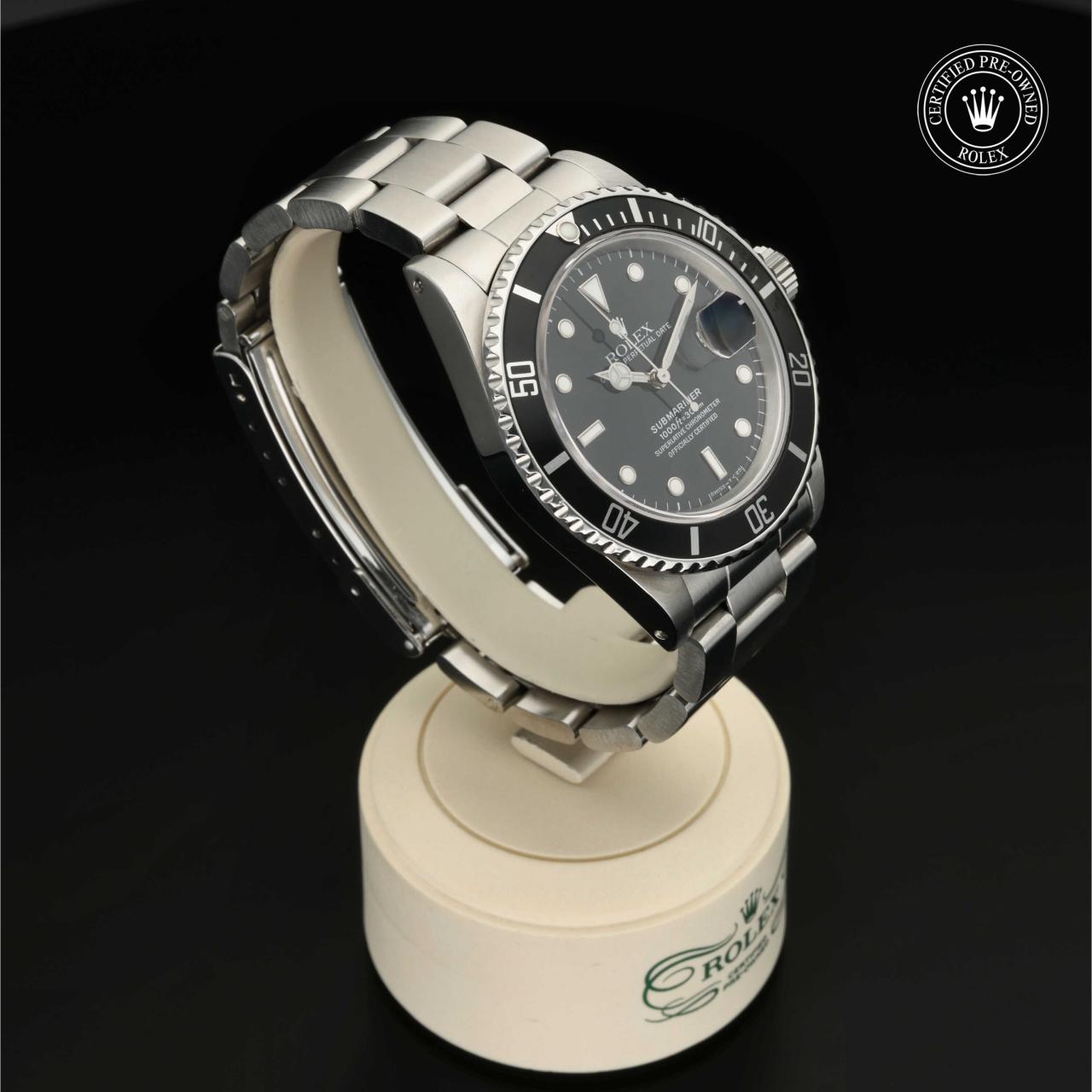 Rolex Certified Pre Owned Oyster Perpetual Submariner Date in Edelstahl Oystersteel 16800 Juwelier Vogl