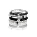 Adolfo Courrier Black & White Ring (Ref: P2-BW-01) - Bild 2