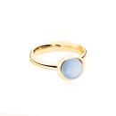 Tamara Comolli BOUTON Ring small Chalcedon (Ref: R-BOU-s-ChBl-yg) - Bild 0