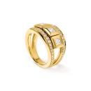 Tamara Comolli CURRICULUM VITAE 3 Ring mit Diamant Pavé medium (Ref: R-CV3-m-Pr-p-yg) - Bild 4
