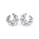 Tamara Comolli SNOWFLAKES Hoop Classic alternating Earrings (Ref: E-SF-Ho-Cl-alt-wg) - Bild 0