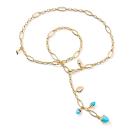 Tamara Comolli MIKADO Collier Delicate Türkis mit Diamond Pavé  (Ref: N-M-Del51-Tur-p-yg) - Bild 0
