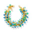 Tamara Comolli MIKADO Flamenco Armband 'Lagoon'  (Ref: B-MFL-Lag-p-yg) - Bild 0