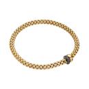 FOPE Solo Flex'it Armband mit zwei Rondellen und schwarzer Pavé-Fassung (Ref: 62406BX_PN_G_1GX_0XS) - Bild 0