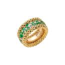FOPE Bubble Ring mit Diamanten und Smaragden (Ref: 71208AX_P6_G_XRX_140) - Bild 0