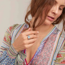 Tamara Comolli BOUTON Ring Large mit Chalcedon (Ref: R-BOU-l-ChAq-wg) - Bild 4