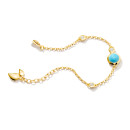 Tamara Comolli BOUTON Mini Chain Armband 'Türkis' Medium/Large (Ref: B-BOU-c-Tur-ml-yg) - Bild 2