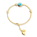Tamara Comolli BOUTON Mini Chain Armband 'Türkis' Medium/Large (Ref: B-BOU-c-Tur-ml-yg) - Bild 0