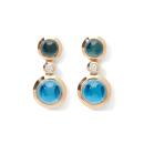 Tamara Comolli BOUTON 2 Cabochon Ohrringe Sky (Ref: E-BOU-2-Sky-Cl-rg) - Bild 0