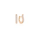 Tamara Comolli SIGNATURE Hoop Ohrringe small mit Diamant Pavé  18 K Roségold (Ref: E-Ho-s-p-rg) - Bild 0