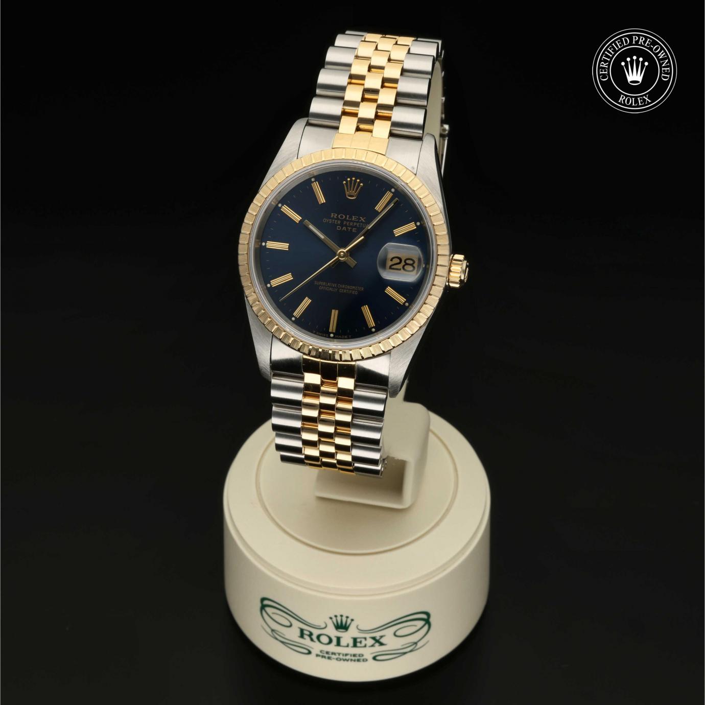Rolex Oyster Perpetual  Date 34 M15223-0017 - 360 Grad Ansicht Bild 2