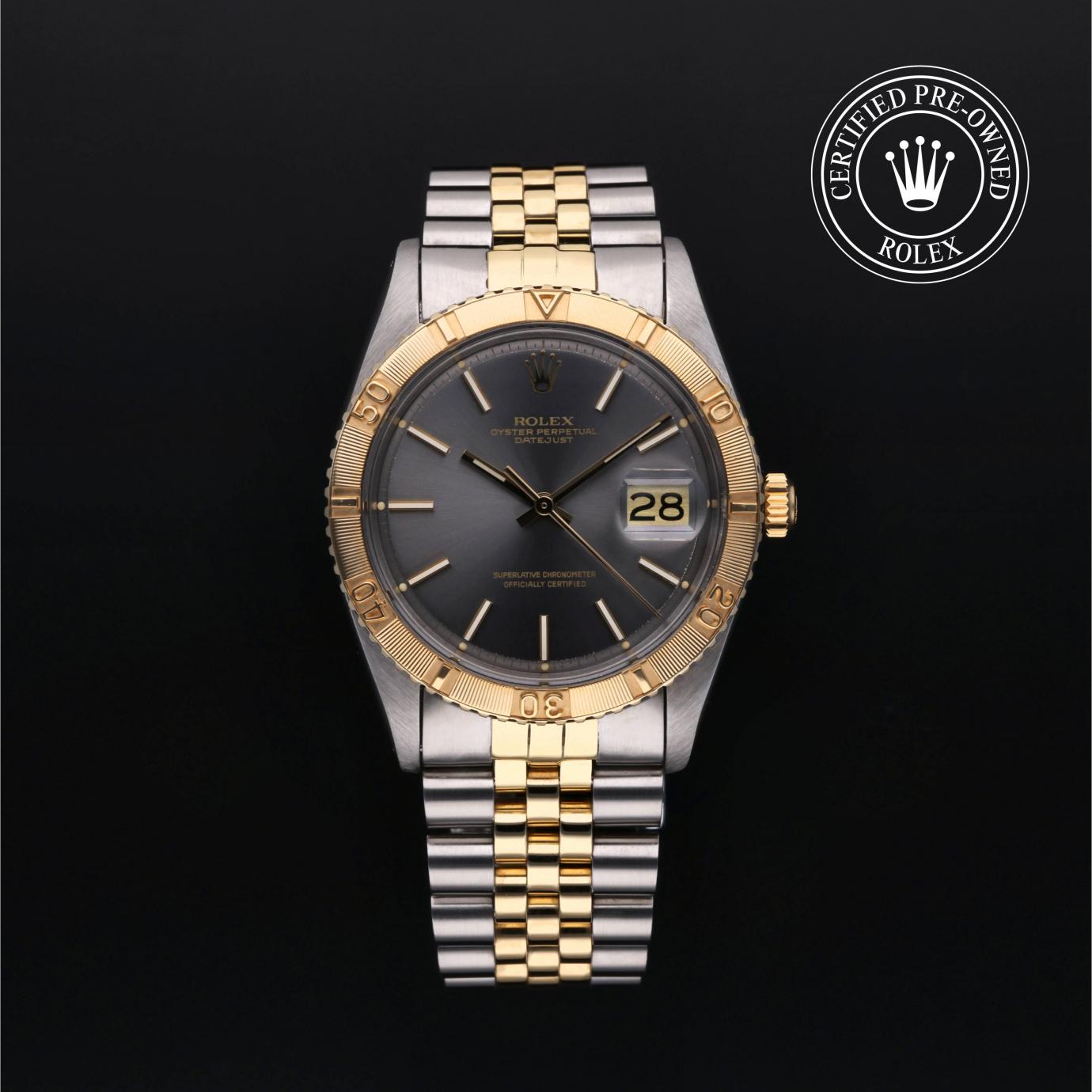 Rolex Oyster Perpetual Datejust Turn-O-Graph 1625/3 Herrenuhr Soldier