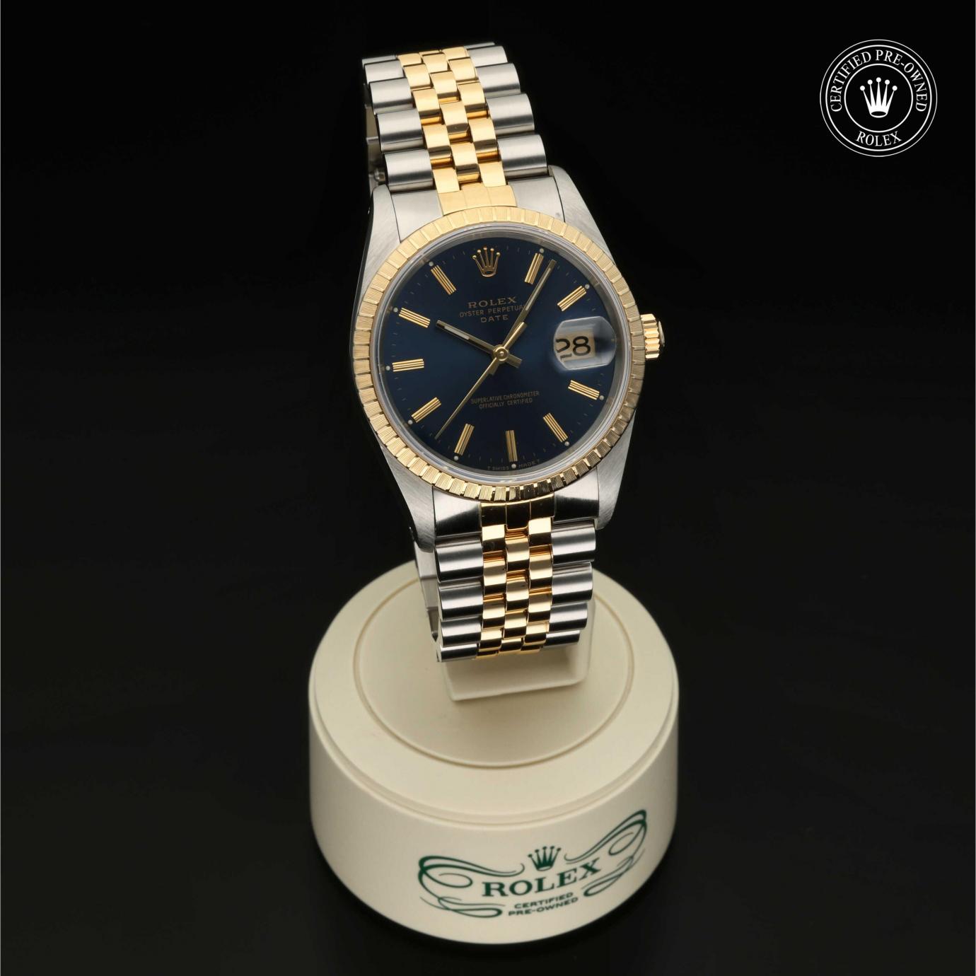 Rolex Oyster Perpetual  Date 34 M15223-0017 - 360 Grad Ansicht Bild 35
