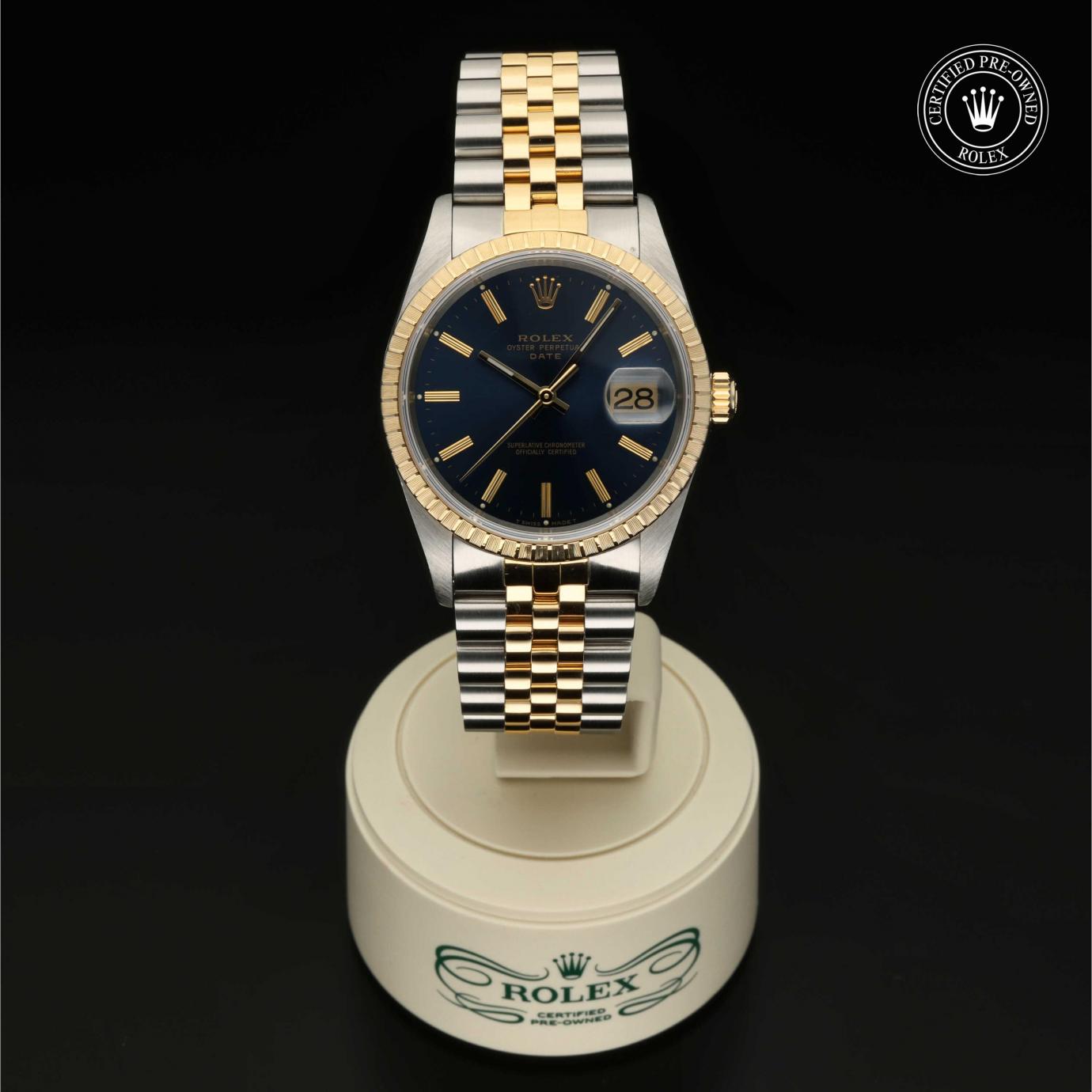 Rolex Oyster Perpetual  Date 34 M15223-0017 - 360 Grad Ansicht Bild 36