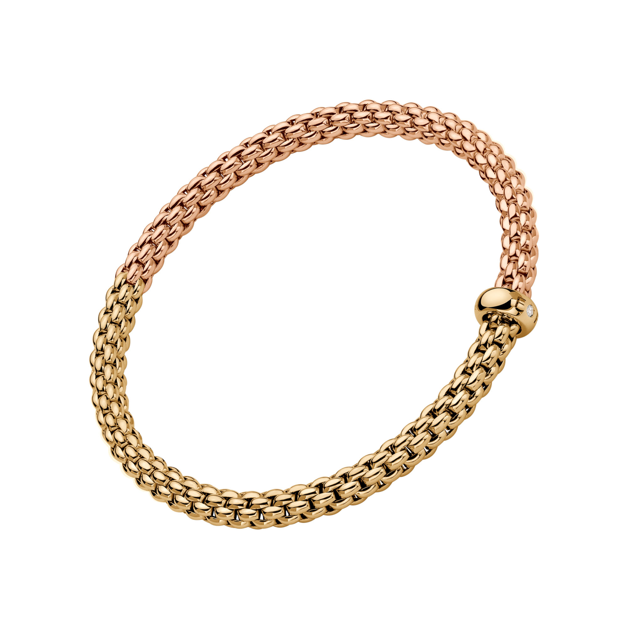 FOPE Solo Flex'it Armband mit zweifarbigem Geflecht (Ref: 01M06B2_BB_3_XGX_0XS)