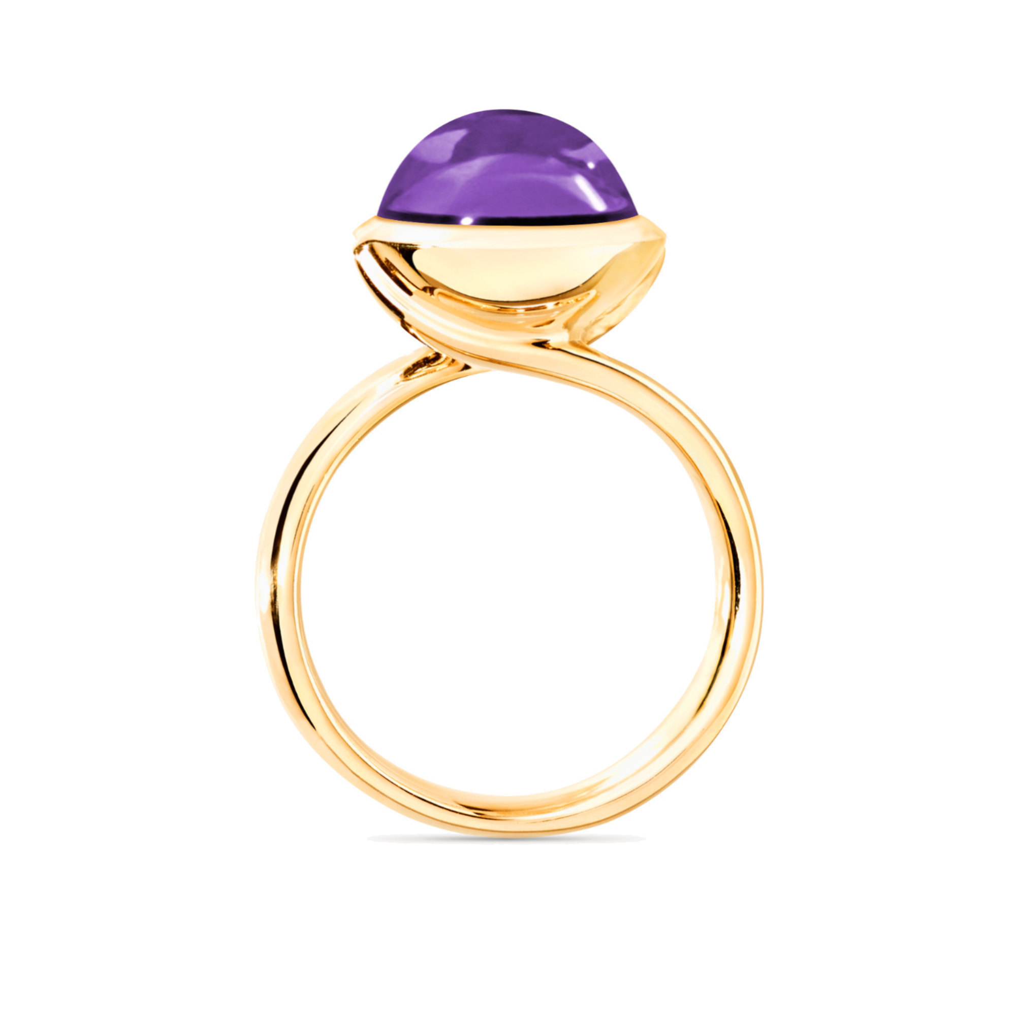 Tamara Comolli BOUTON Ring large  Amethyst (Ref: R-BOU-l-Am-yg)