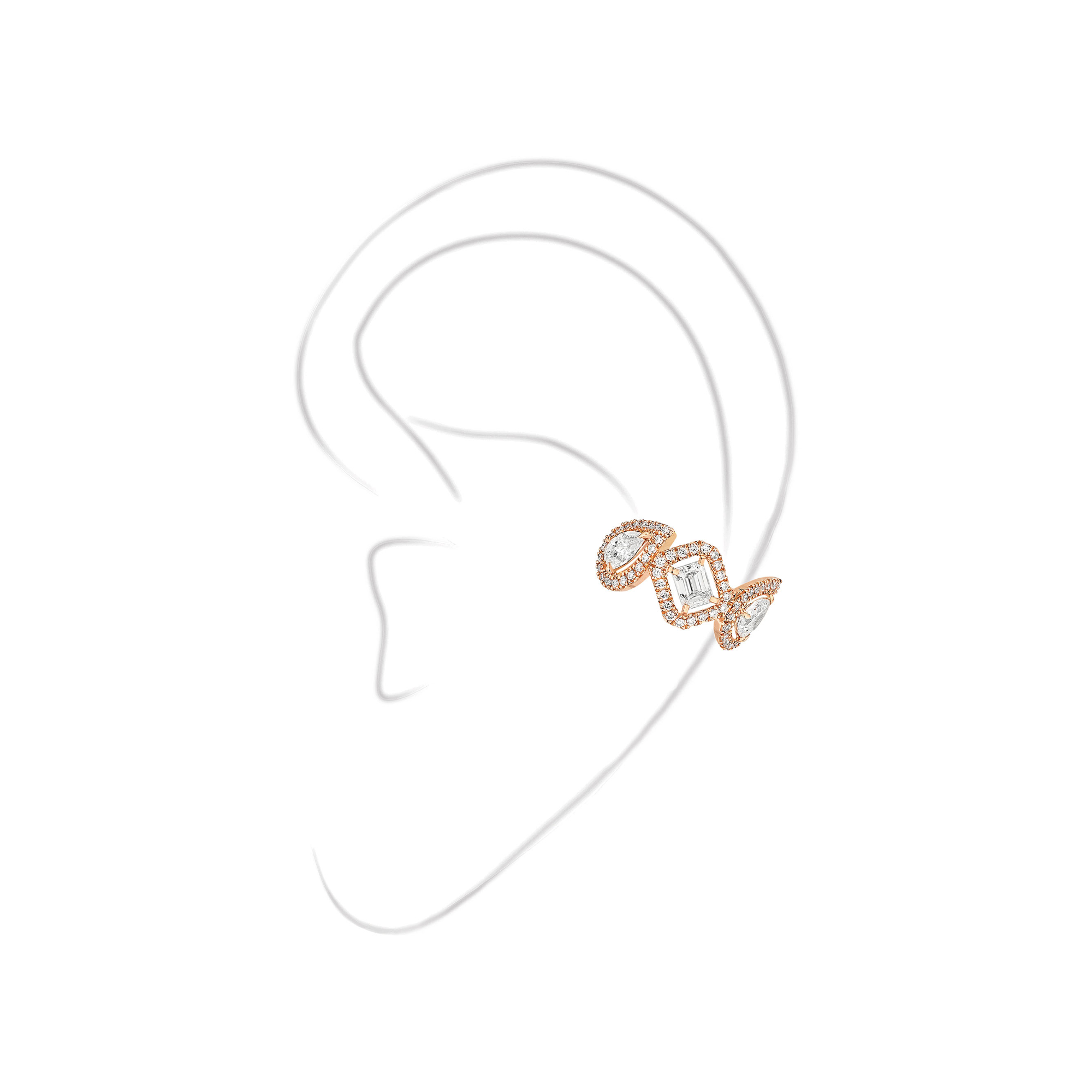 Messika Einzelner My Twin Ohrclip mittleres Ohr (Ref: 10026-PG)