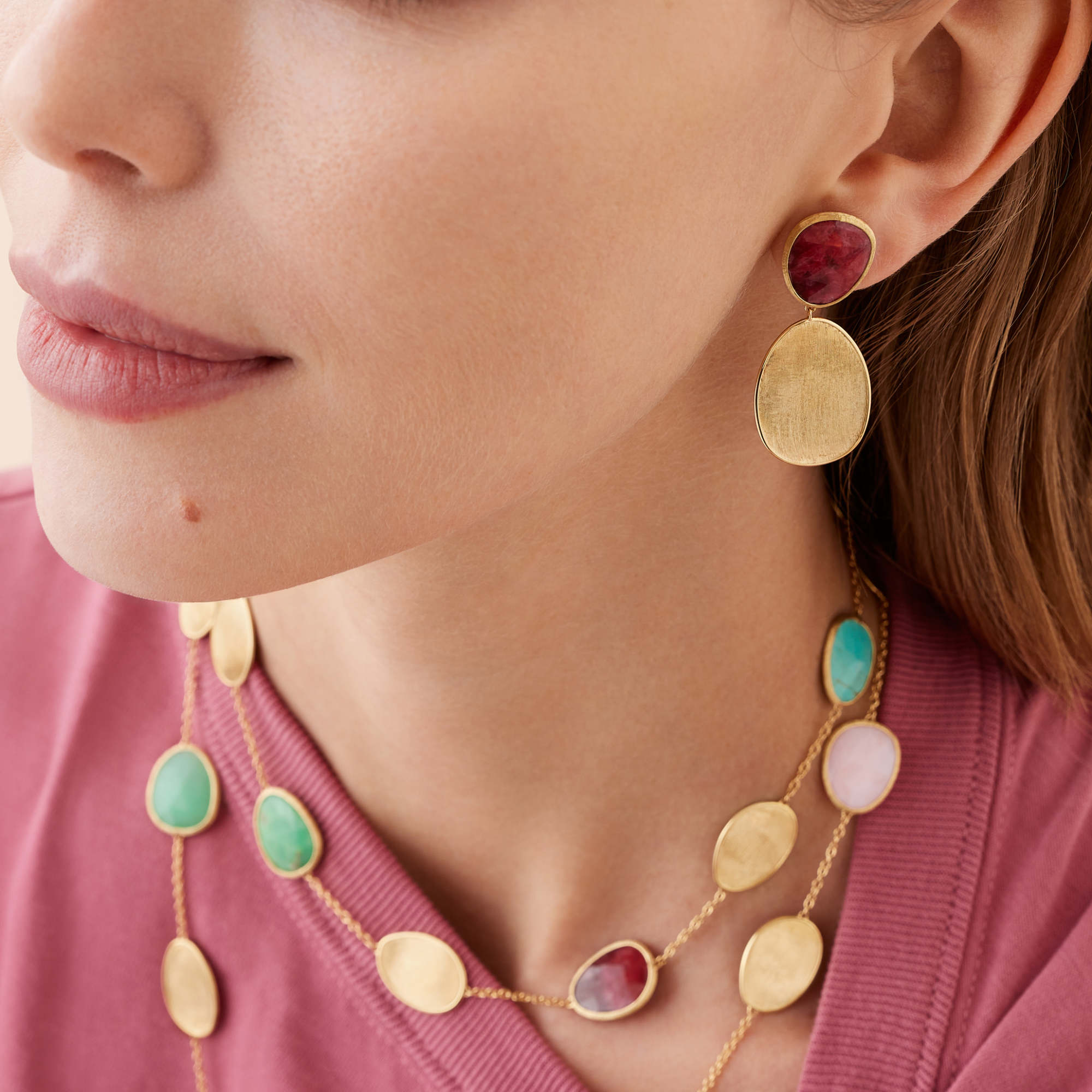 Marco Bicego Lunaria Color Ohrringe (Ref: OB1345 TUL01 Y)