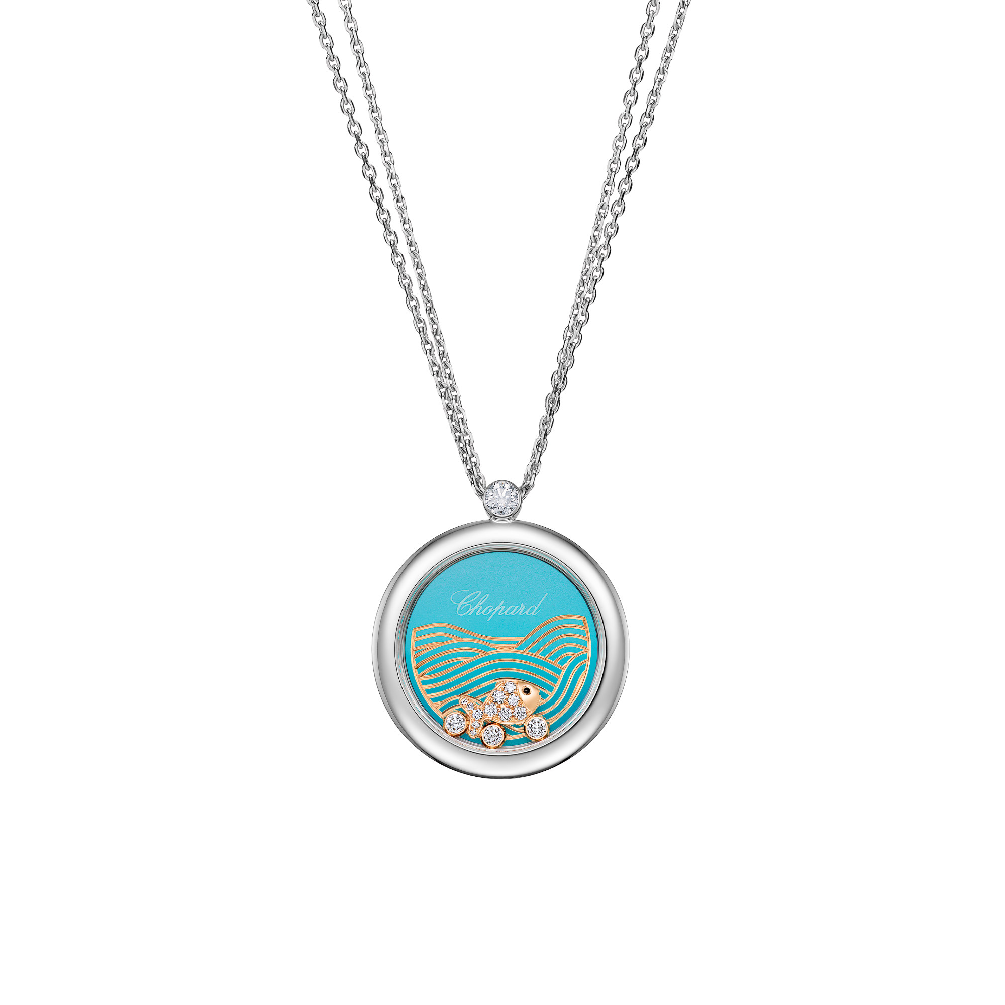 Chopard Happy Fish Anhänger mit Halskette (Ref: 799450-9601)