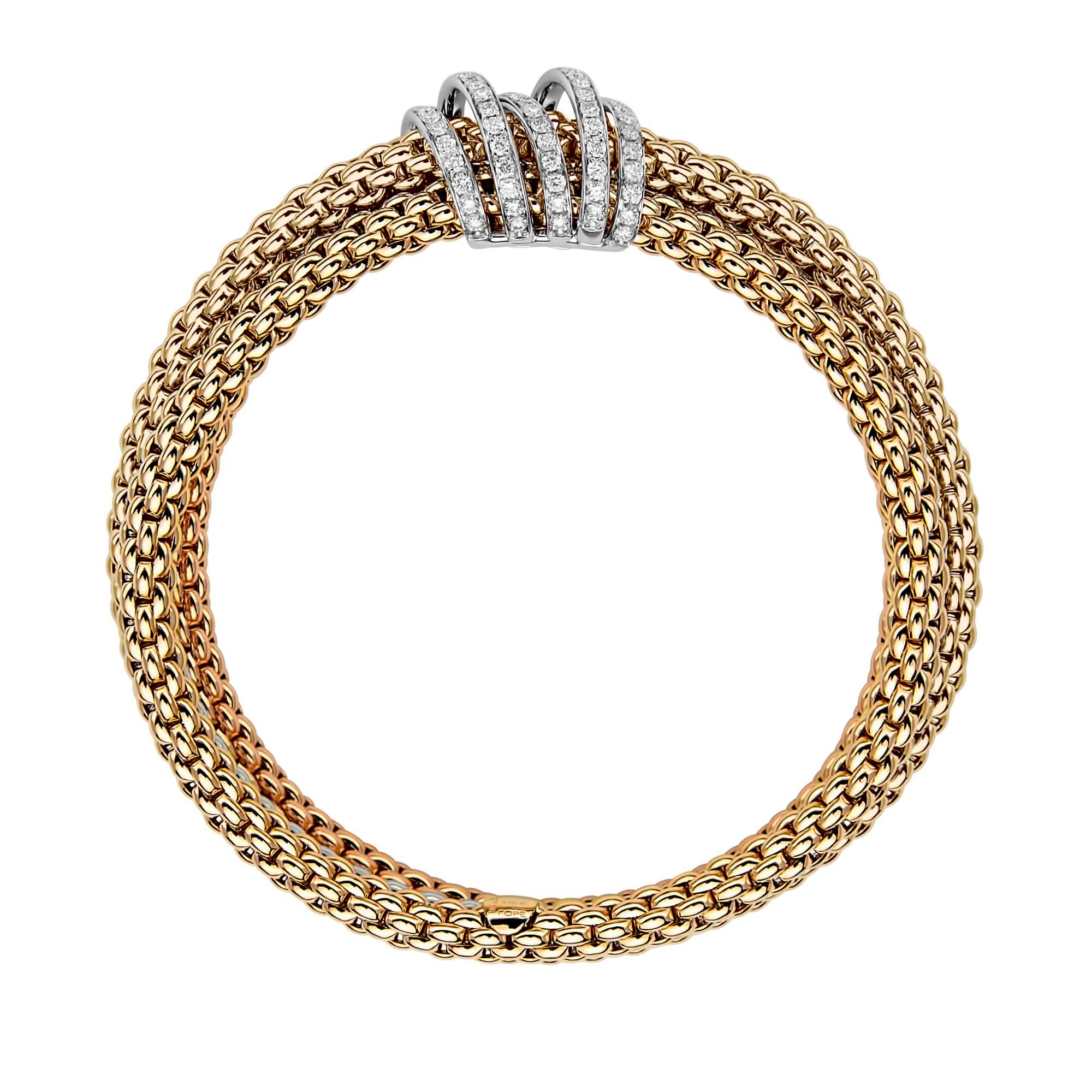 FOPE Solo Flex'it Armband mit Pavébesatz (Ref: 65106BX_PB_G_XBX_00S)