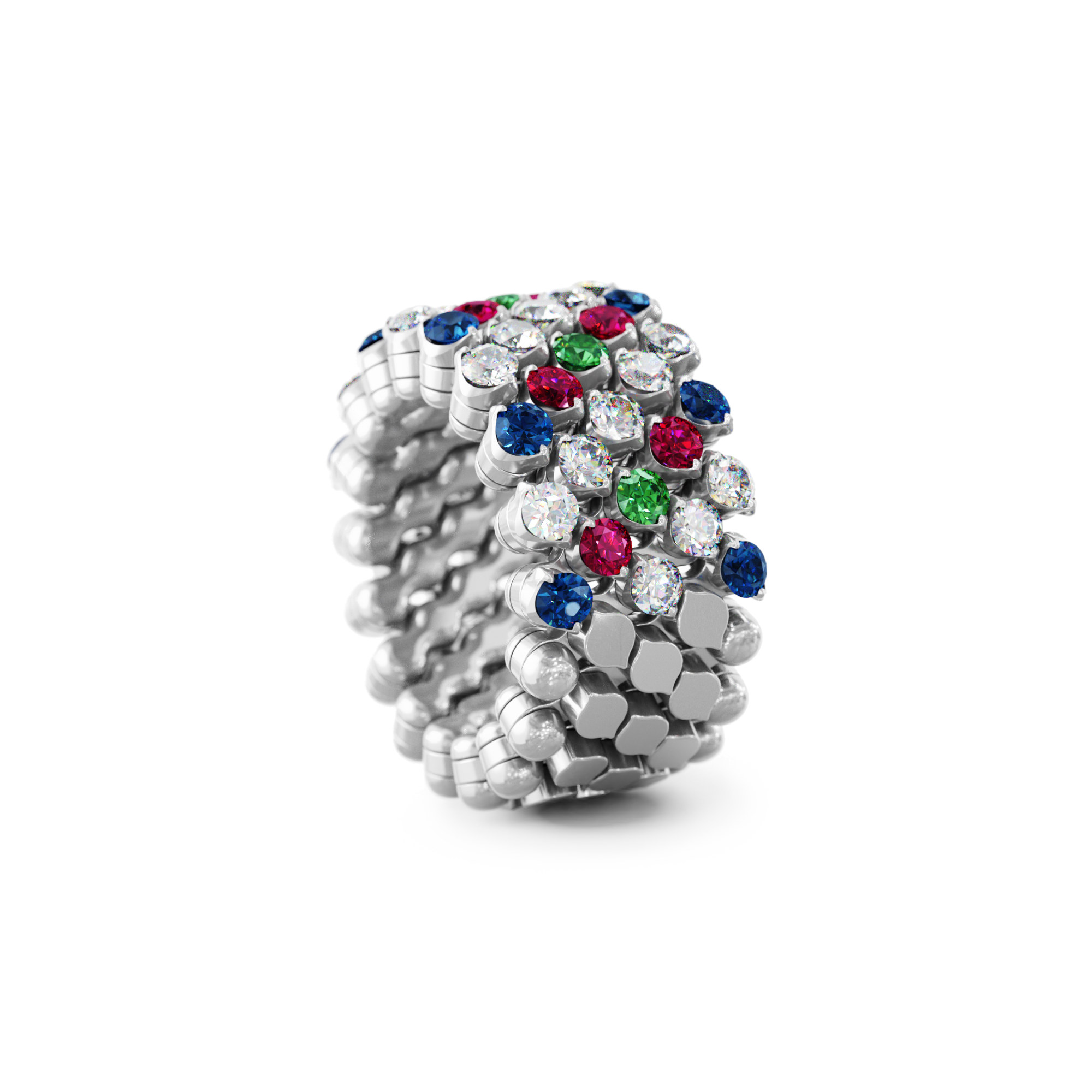 Serafino Consoli Brevetto Multi-Size Ring (Ref: RMS 5H4 WG WD BS R T MC)