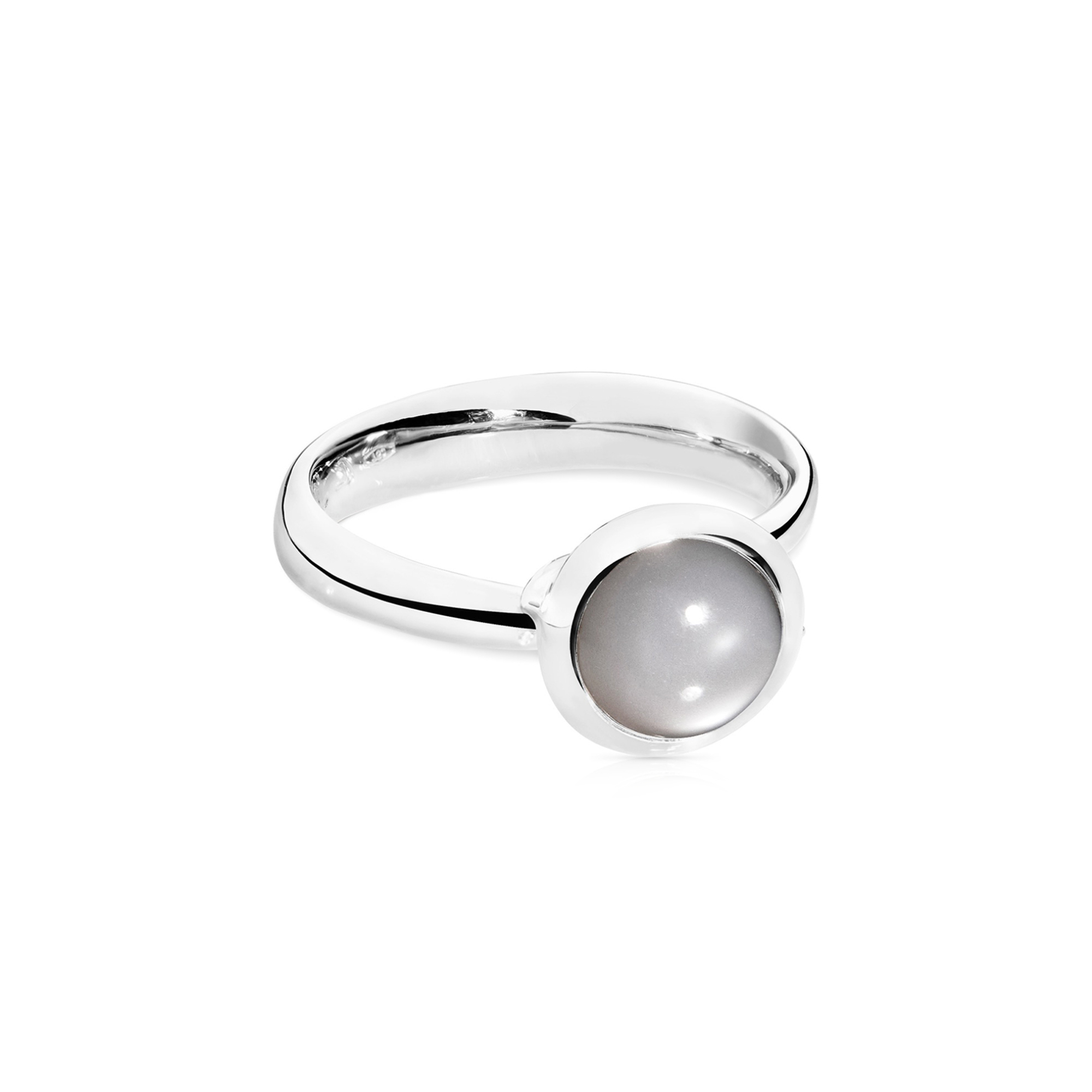 Tamara Comolli BOUTON Ring small Grauer Mondstein (Ref: R-BOU-s-MoGr-wg)