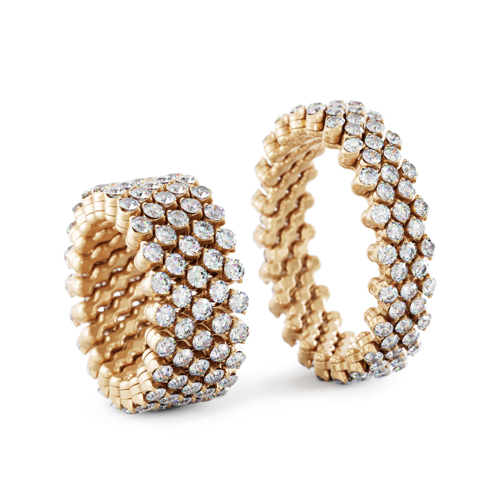 Serafino Consoli Brevetto Multi-Size Ring (Ref: RMS 5F2 RG WD)