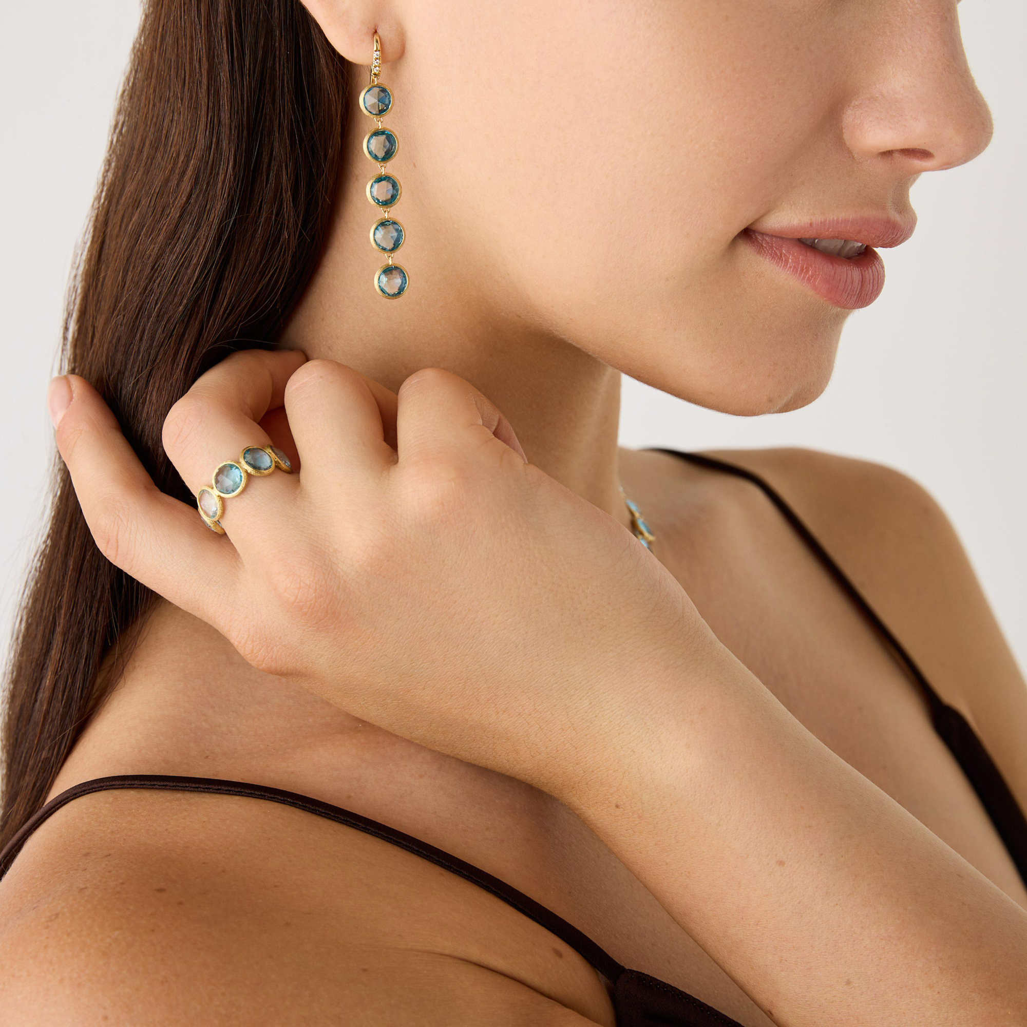 Marco Bicego Jaipur Color Ohrhänger (Ref: OB1966-AB TP01 Y)