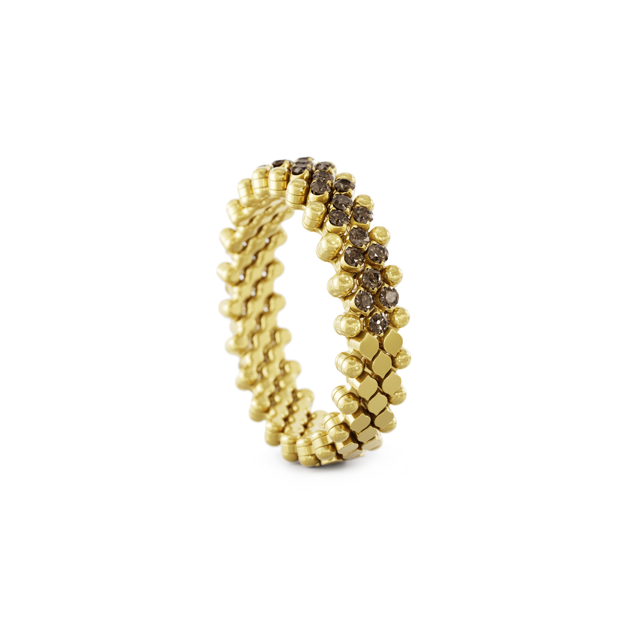 Serafino Consoli Brevetto Multi-Size Ring (Ref: RMS 5HM2 YG BRD)
