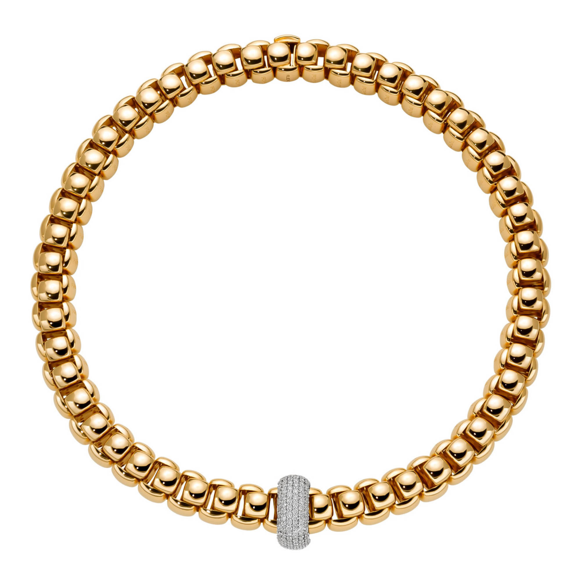 FOPE Luna Halskette mit Pavé Diamanten (Ref: 52107CX_PB_G_XBX_040)