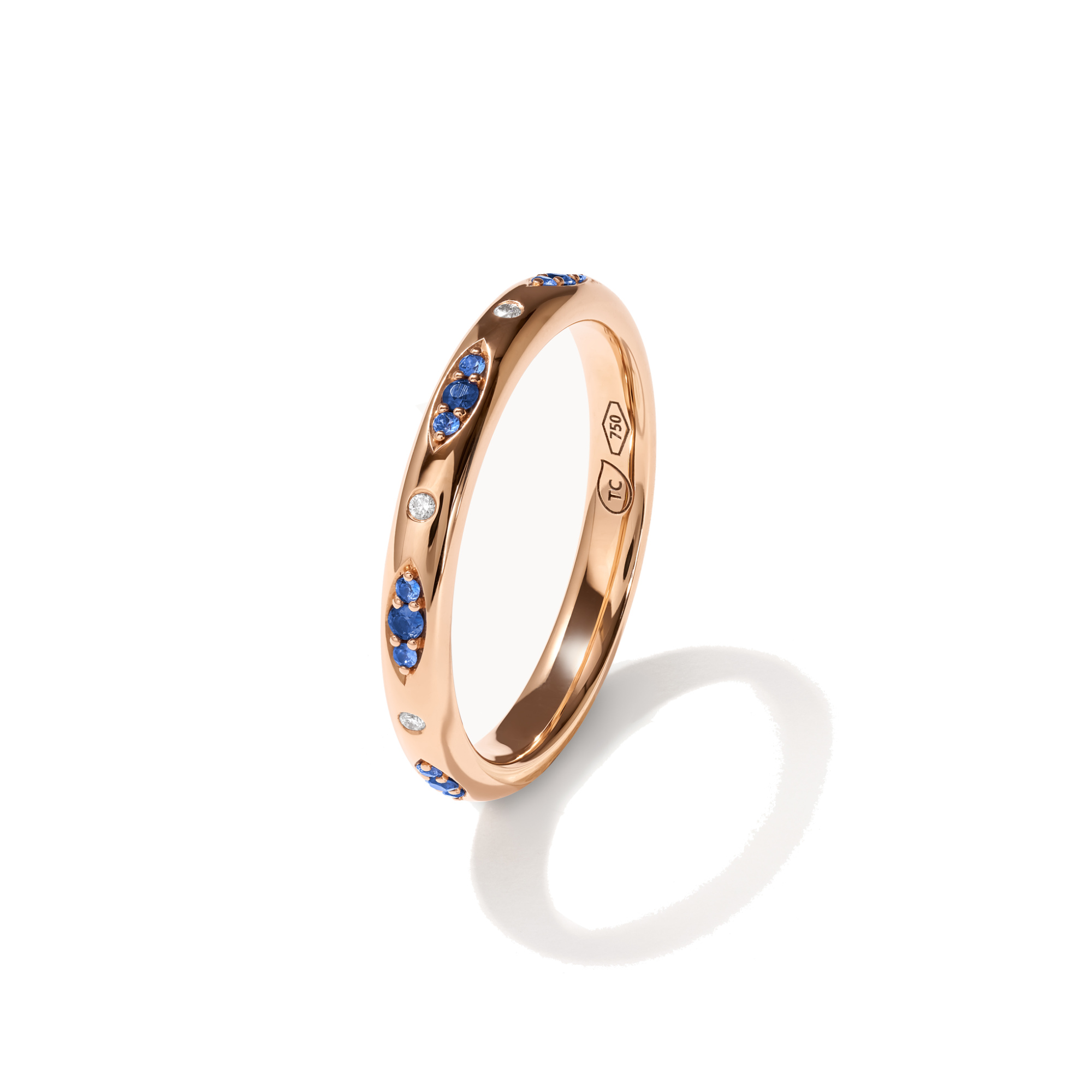 Tamara Comolli GYPSY Bandring Pavé  'Ocean'  (Ref: R-Gyp-B-OceP-rg)