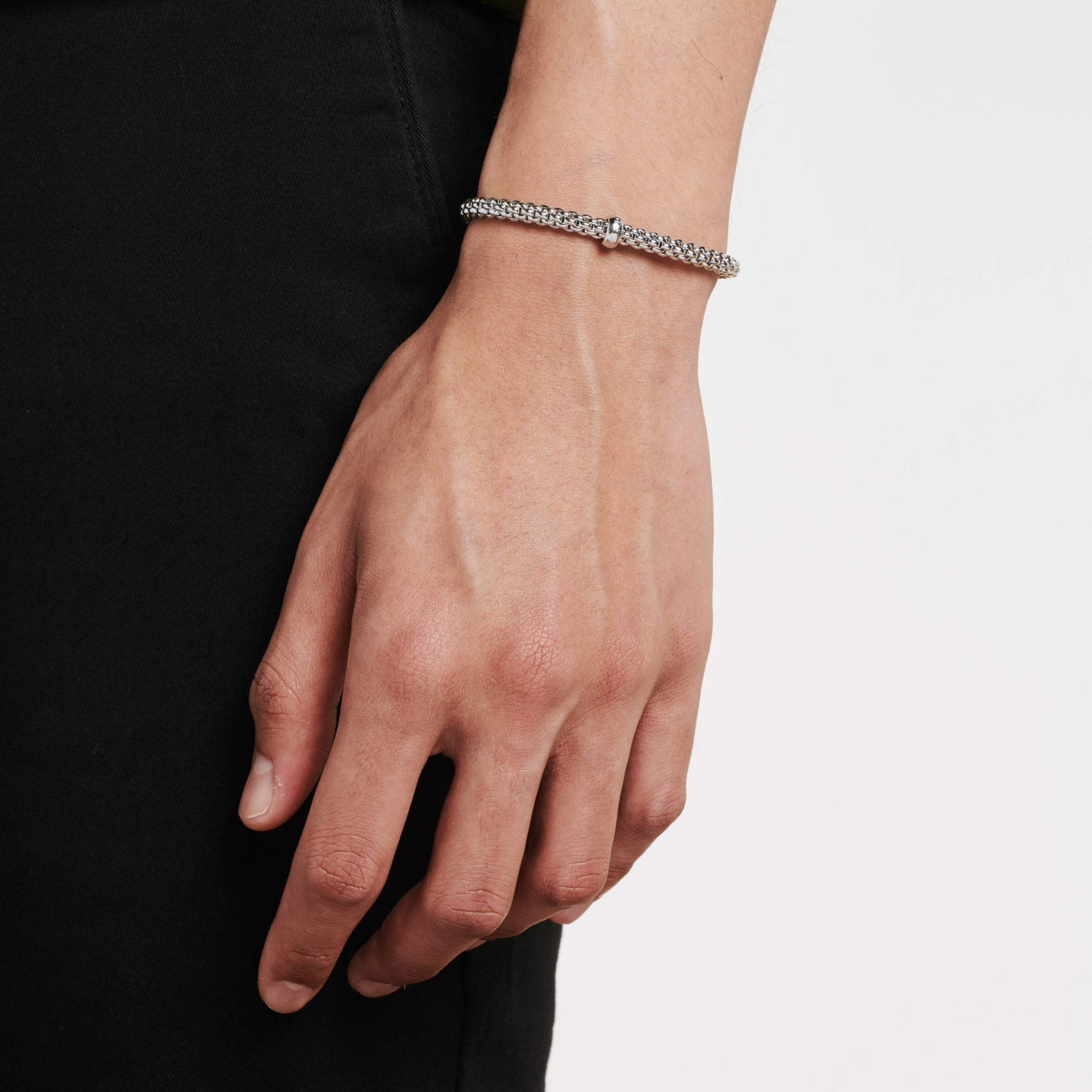 FOPE Solo Flex'it Armband mit schwarzen Brillanten (Ref: 01M06BX_BN_B_XBX_0XS)