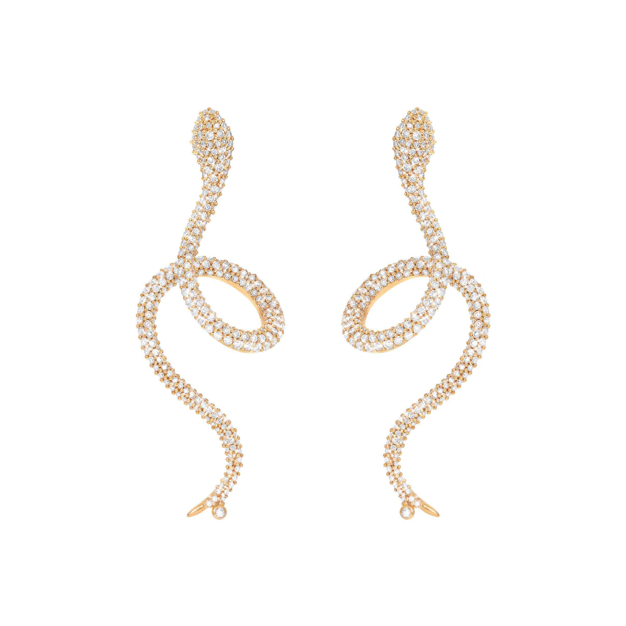 Ole Lynggaard Copenhagen Snakes Ohrring mit Diamant-Pavé (Ref: A2798-401)