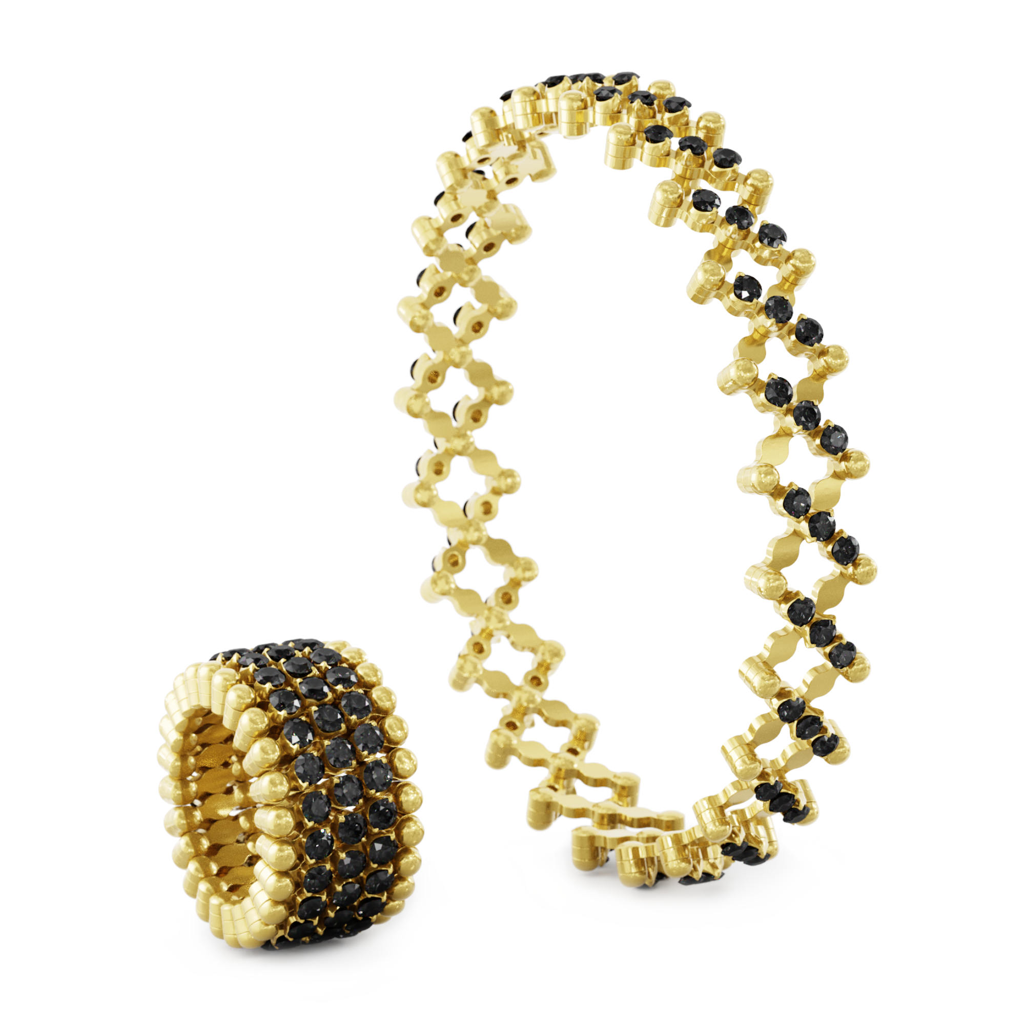 Serafino Consoli Serafino Multi-Size Ring und Armreif (Ref: S.RB 5M4 YG BD)