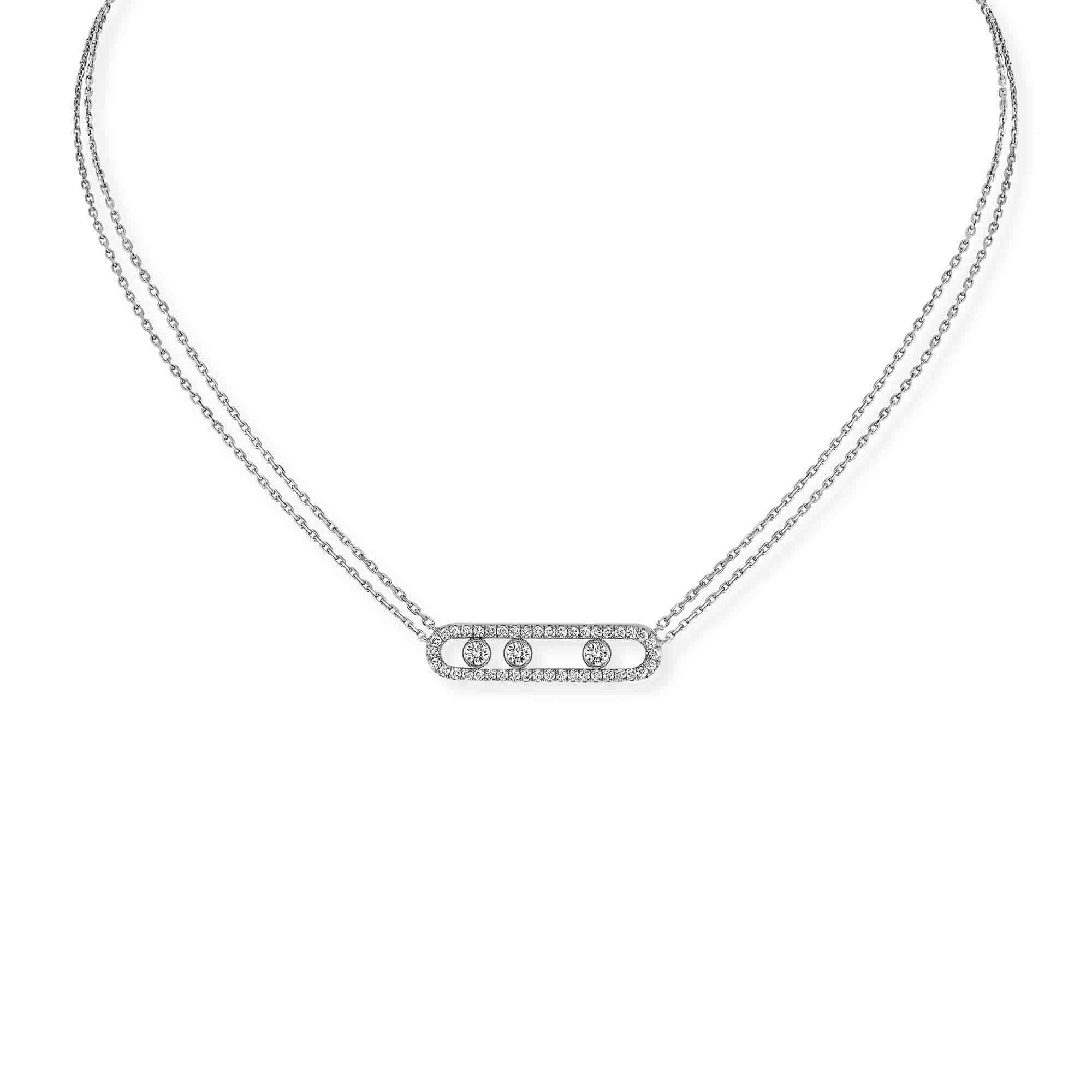 Messika Move Classique Pavé Halskette (Ref: 03994-WG)
