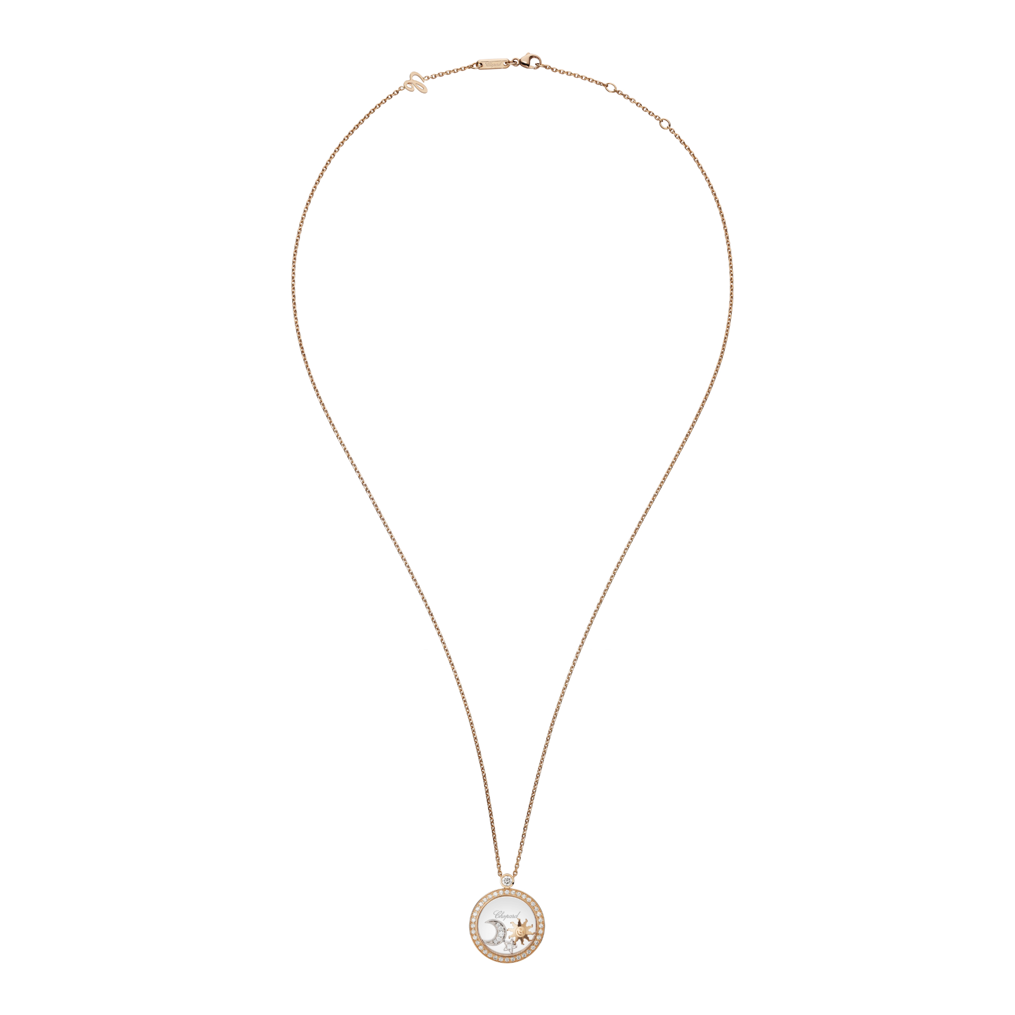 Chopard Happy Sun, Moon and Stars Anhänger mit Halskette (Ref: 799434-5401)