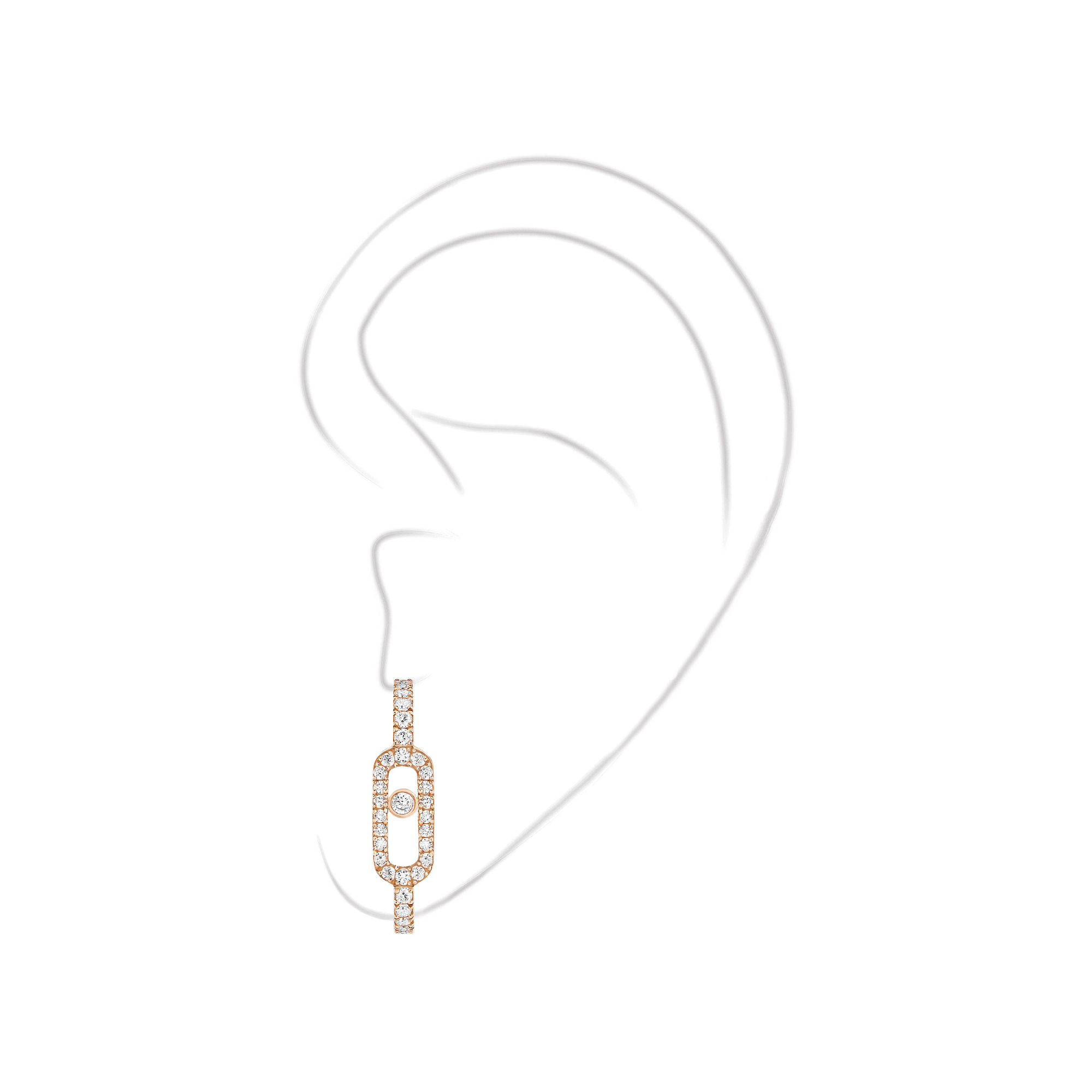 Messika Einzelner Move Uno Ohrring (Ref: 10007-PG)