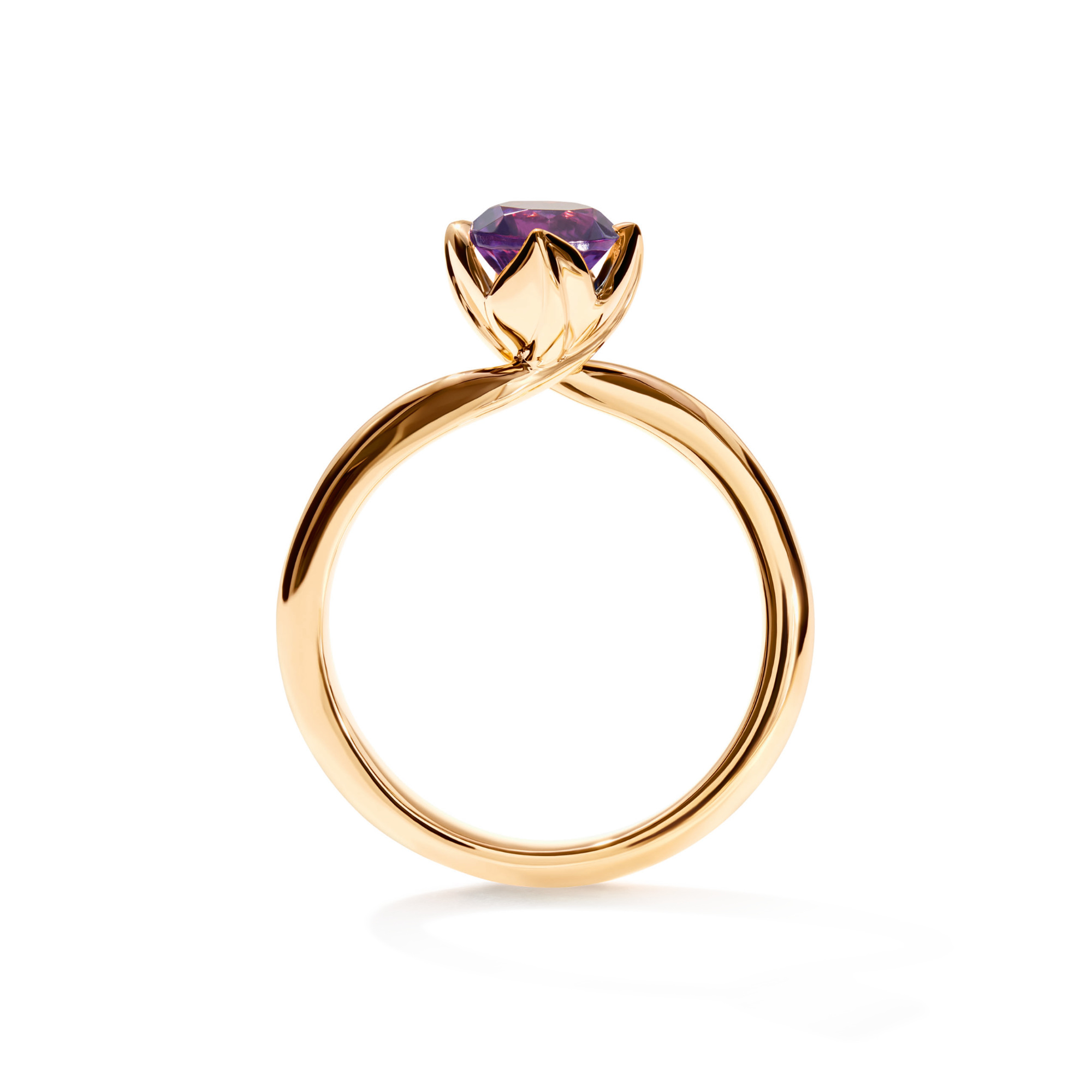 Tamara Comolli TULIP Ring XS mit Amethyst (Ref: R-TUL-xs-Am-yg)