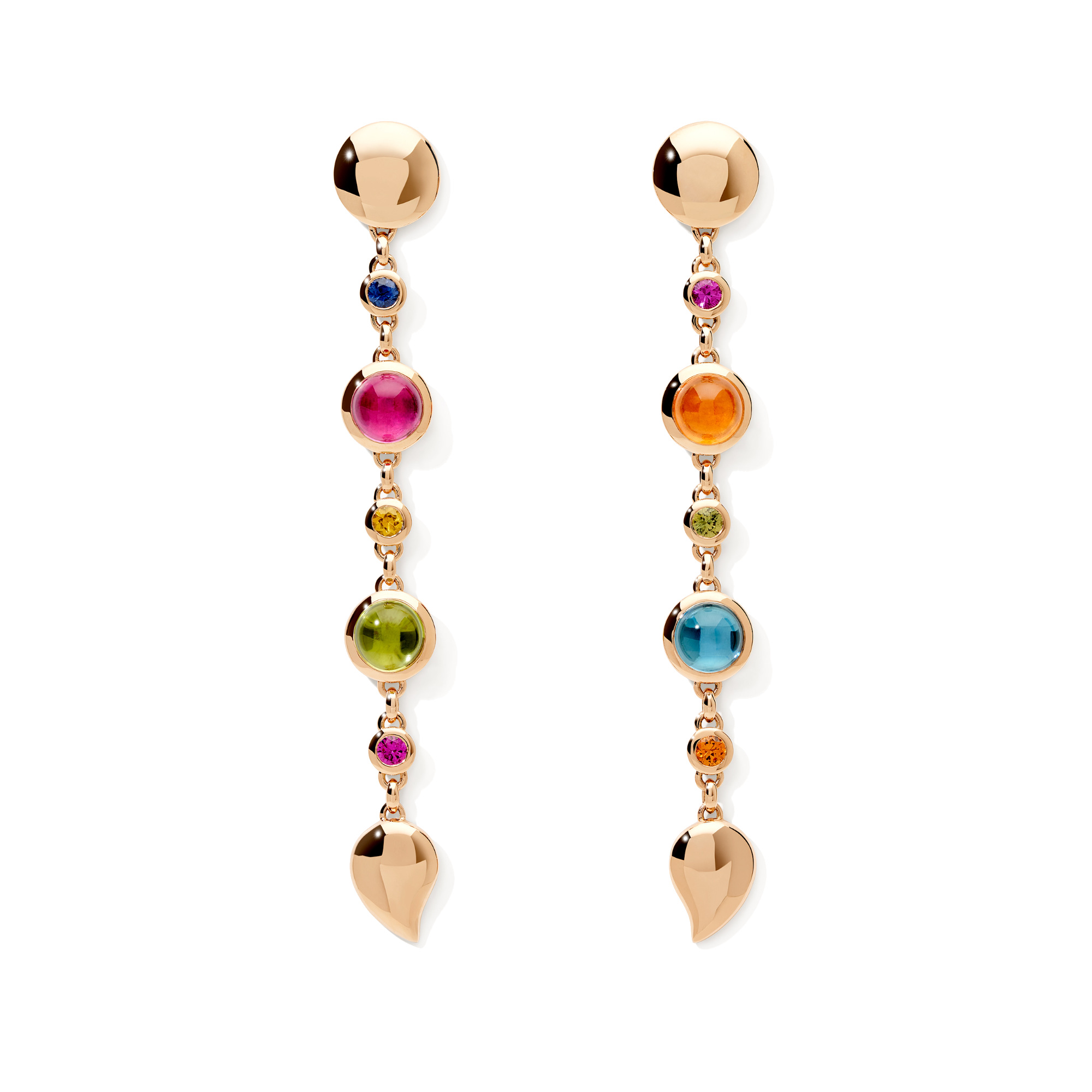 Tamara Comolli BOUTON Long Ohrringe in 'Candy' mit Saphiren (Ref: E-BOU-3-Can-Sa-rg)