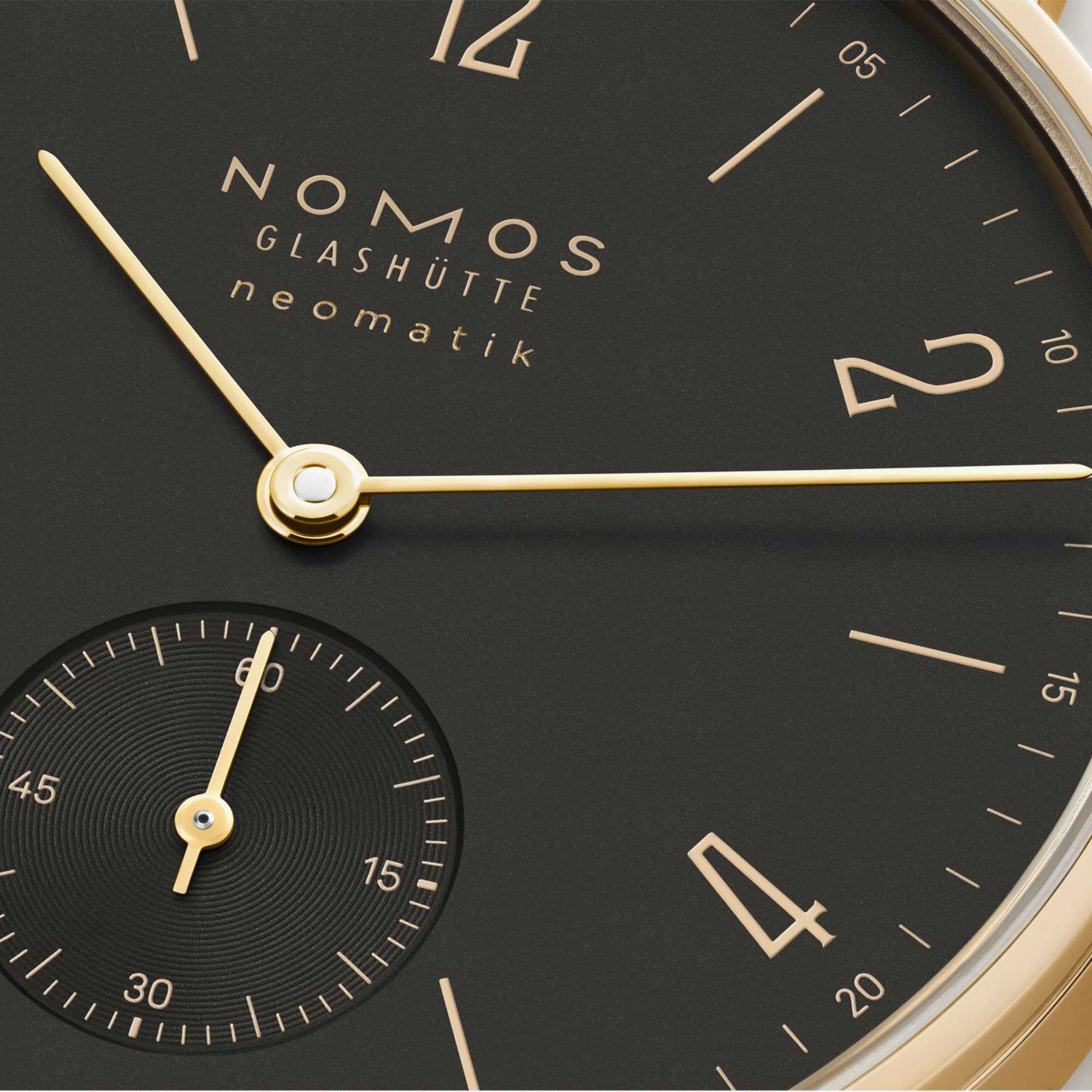 NOMOS Glashütte Tangente Gold Neomatik Ruthenium (Ref: 163)