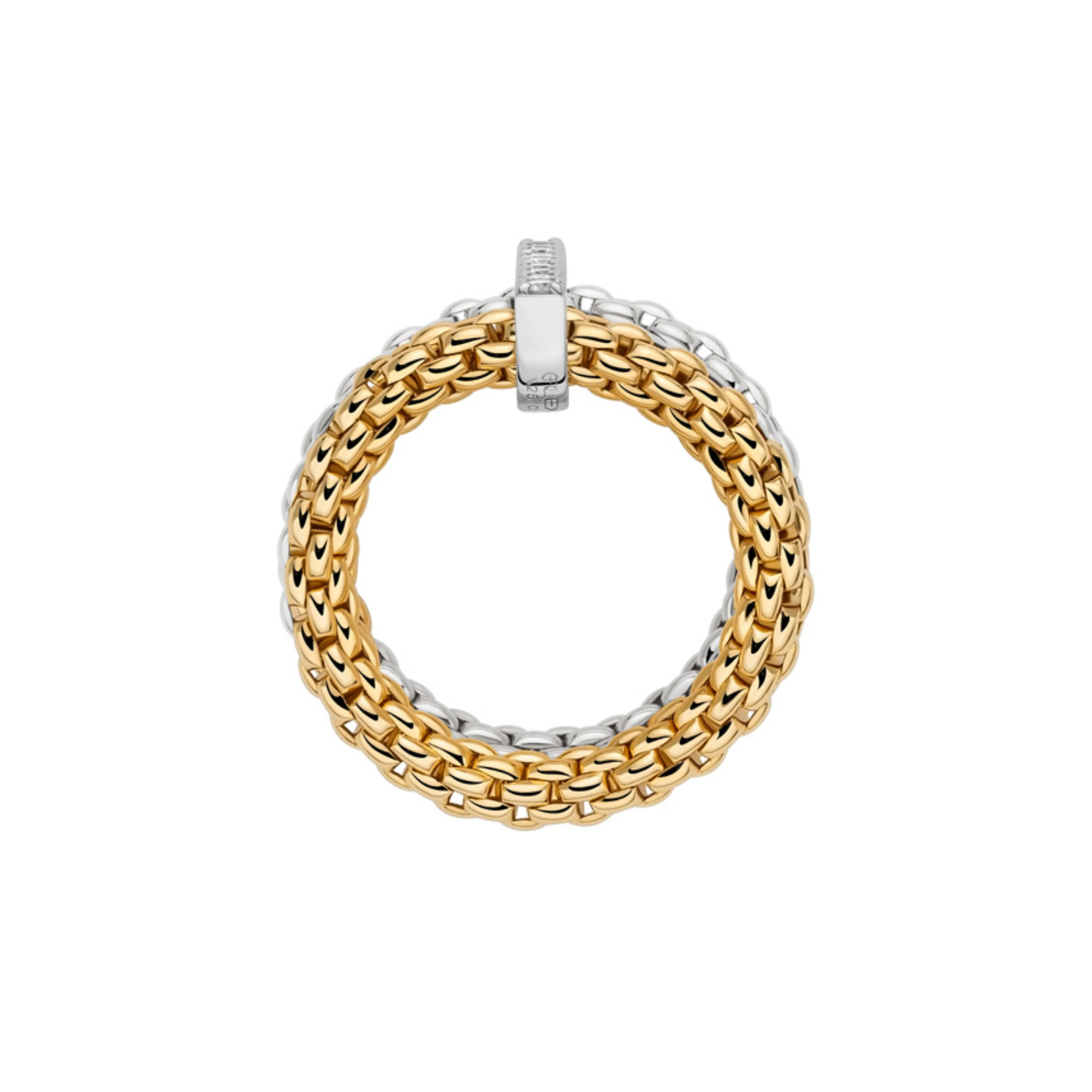 FOPE Prima doppelter Mesh-Ring mit Diamantpavé (Ref: 74008AX_BB_2_XBX_0XS)