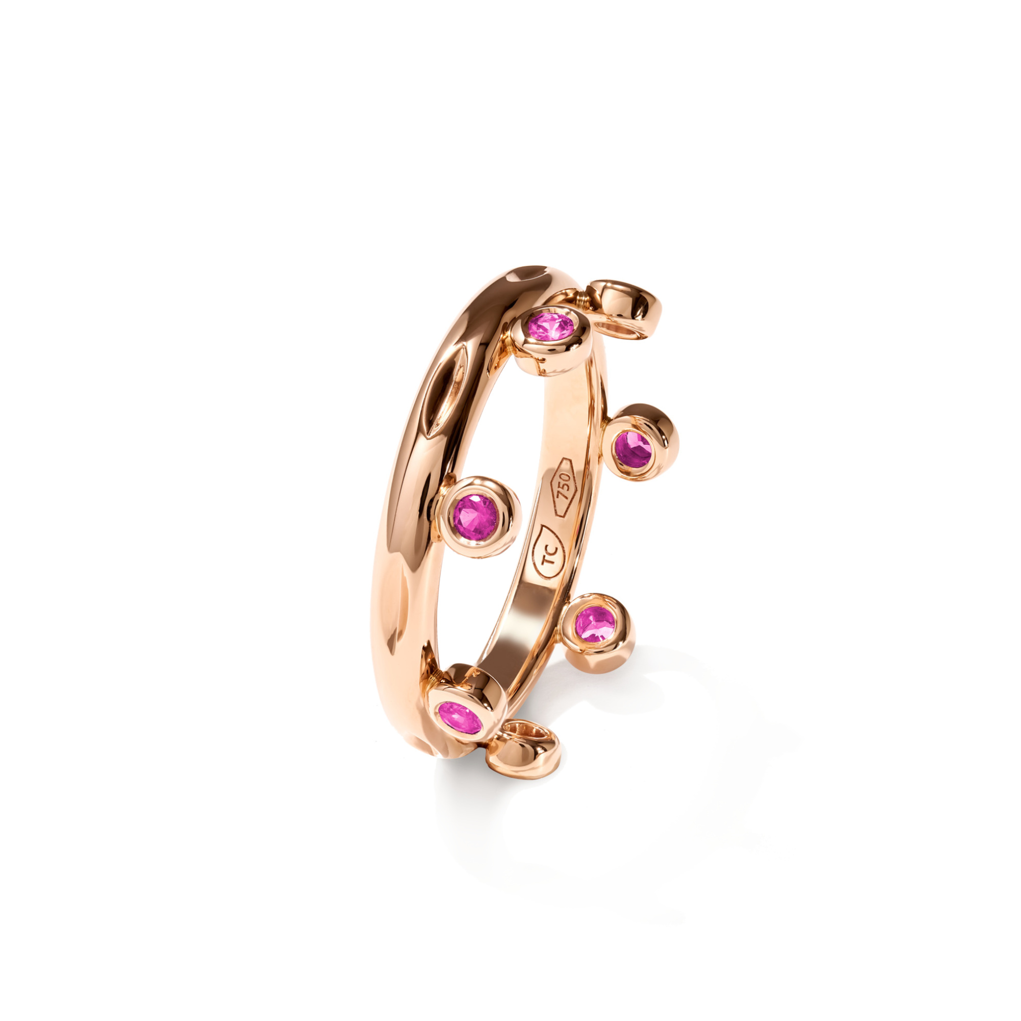 Tamara Comolli GYPSY Crown Brilliant Cut Ring 'Blush' (Ref: R-Gyp-C-Br-Blu-rg)