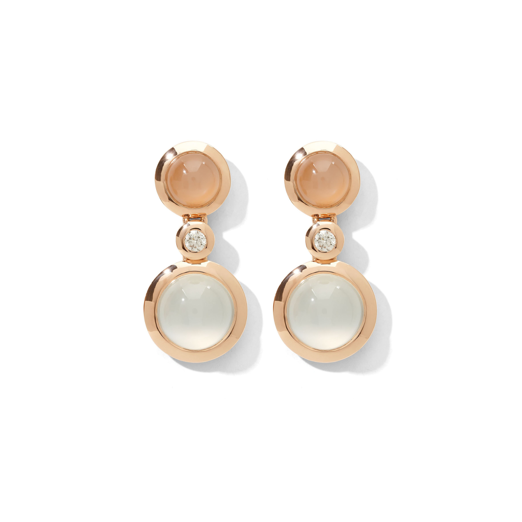 Tamara Comolli BOUTON Ohrhänger 2 Cabochons 'Camel' (Ref: E-BOU-2-Camel-Cl-rg)