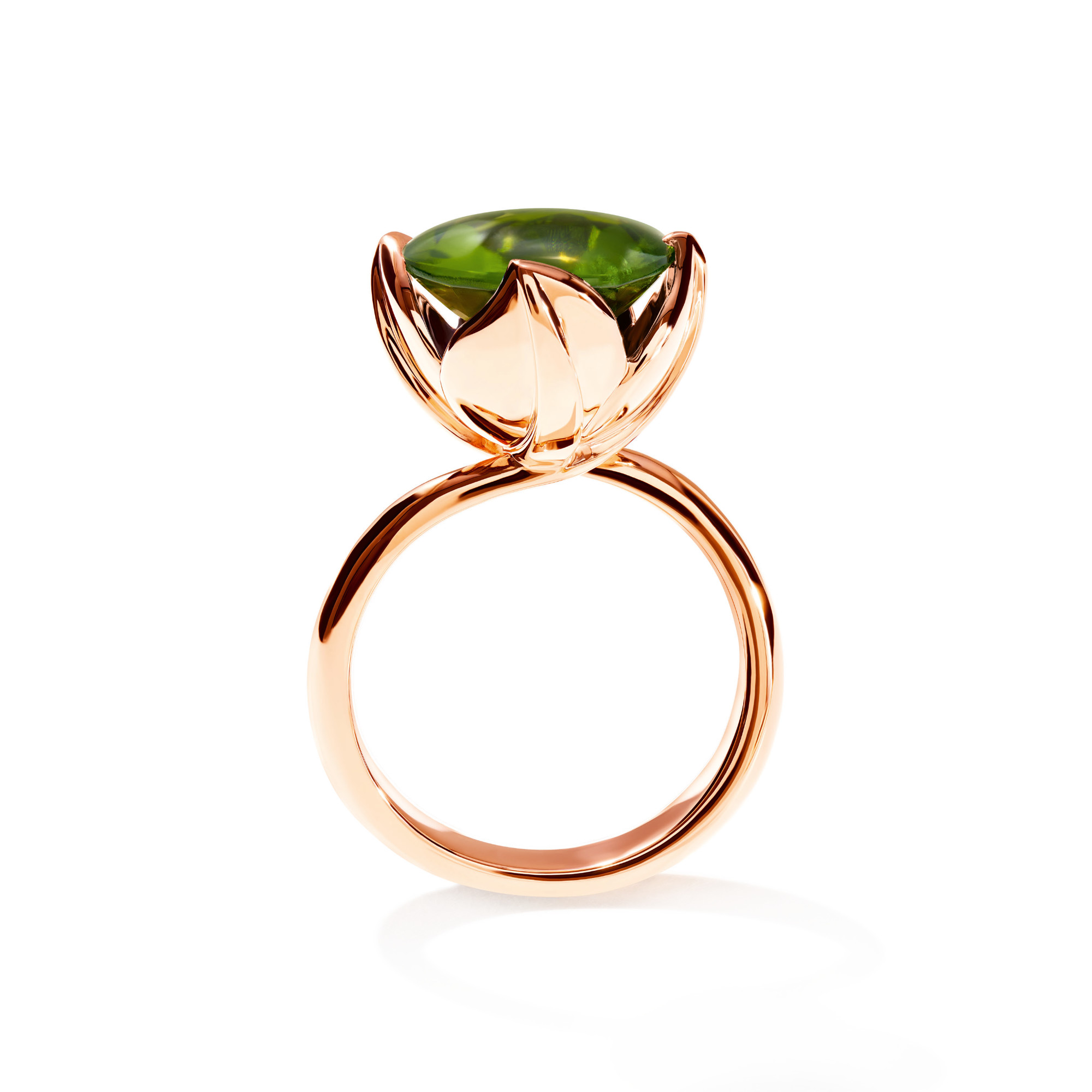 Tamara Comolli TULIP Ring Large mit Peridot (Ref: R-TUL-l-Per-rg)