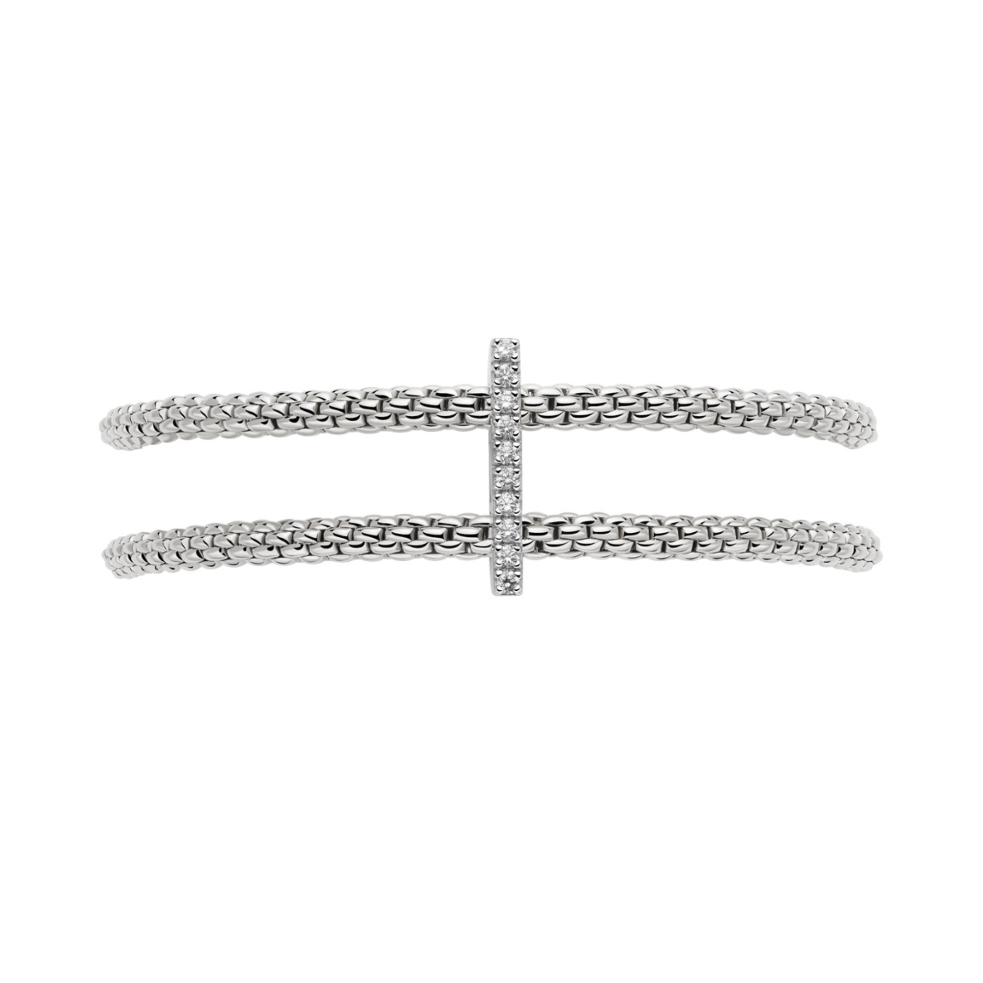 FOPE Prima doppeltes Mesh-Armband mit Diamantpavé (Ref: 74008BX_BB_B_XBX_0XS)
