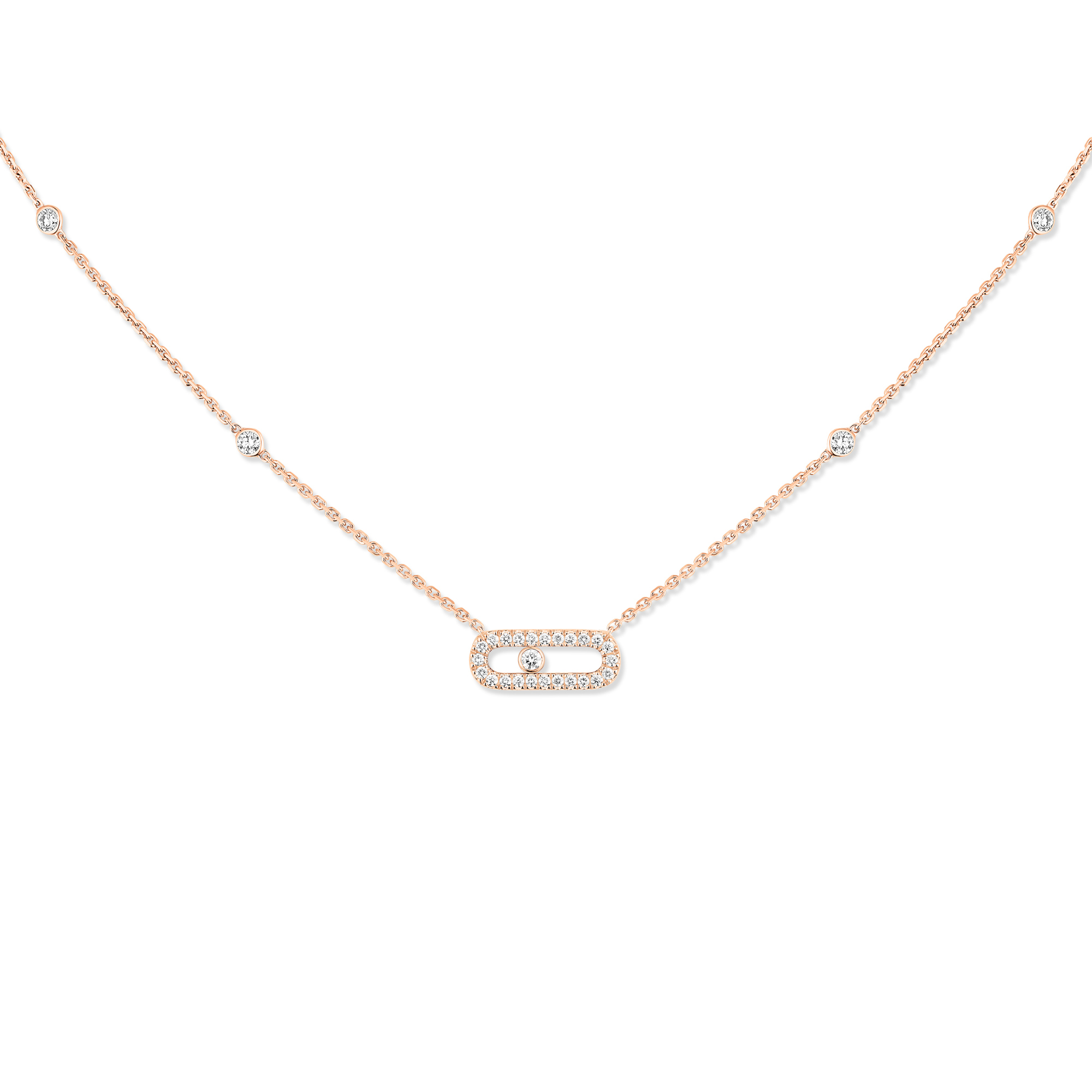 Messika Move Uno Pavé Halskette (Ref: 04708-PG)