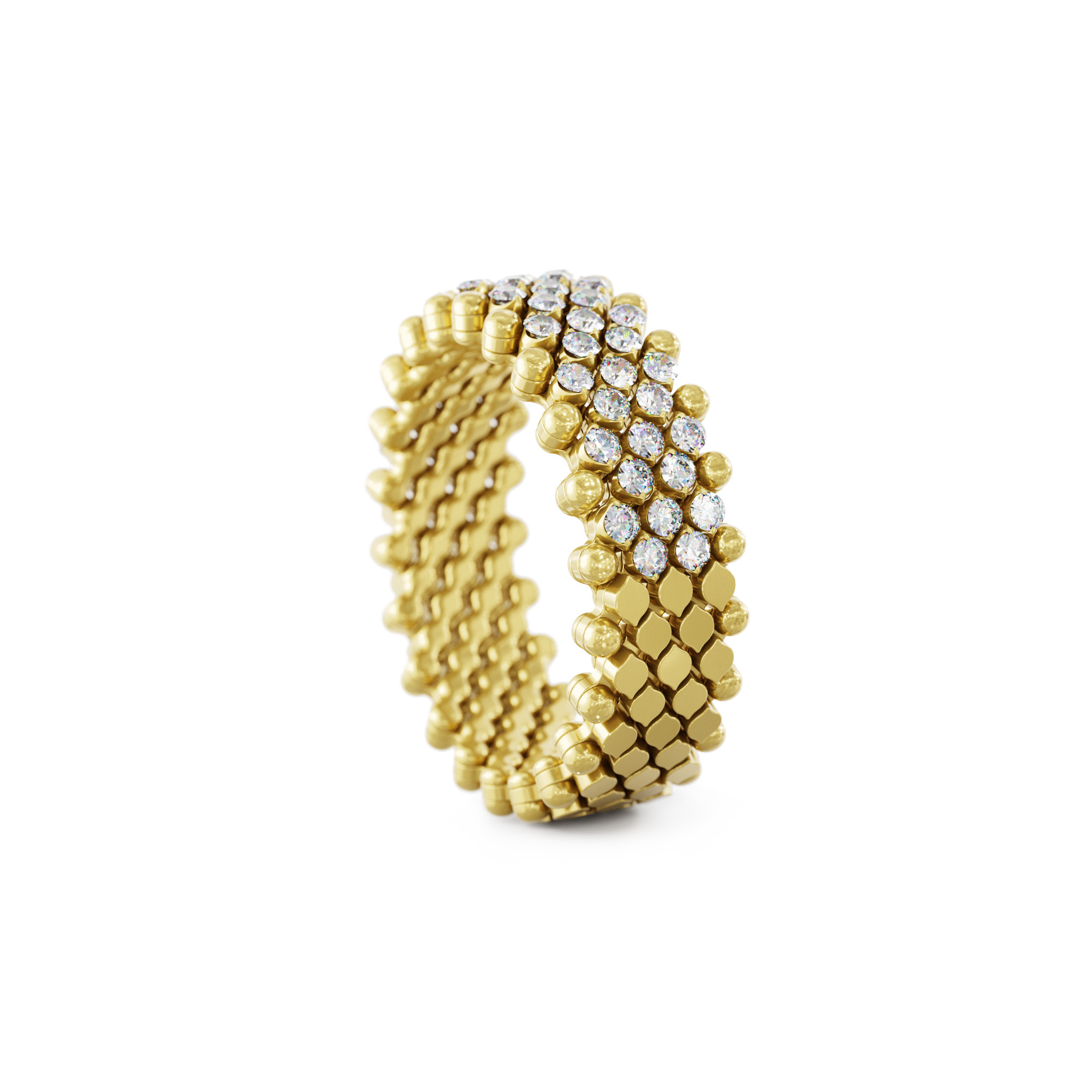 Serafino Consoli Brevetto Multi-Size Ring (Ref: RMS 7HM2 YG WD)
