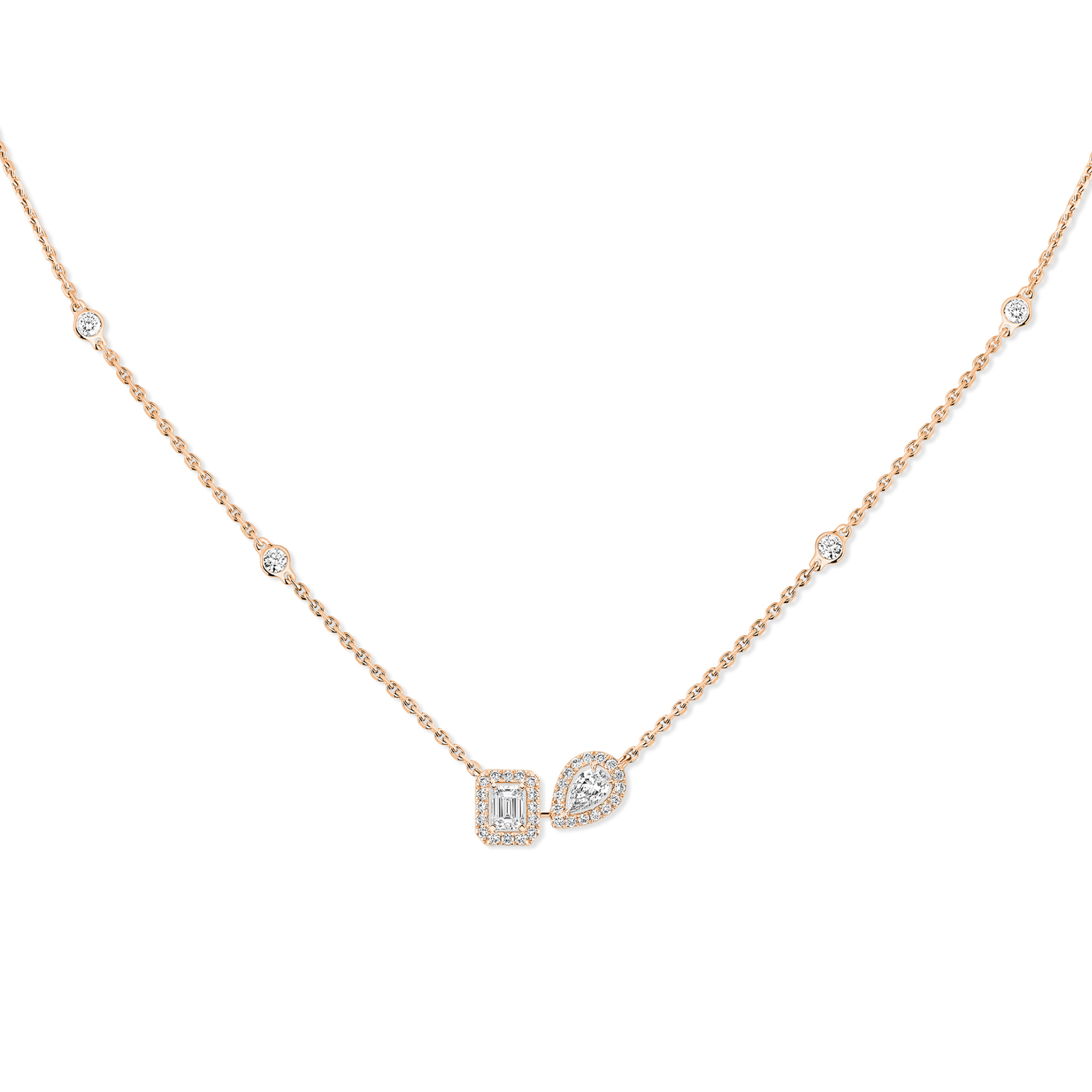 Messika My Twin Toi & Moi Halskette (Ref: 14534-PG)