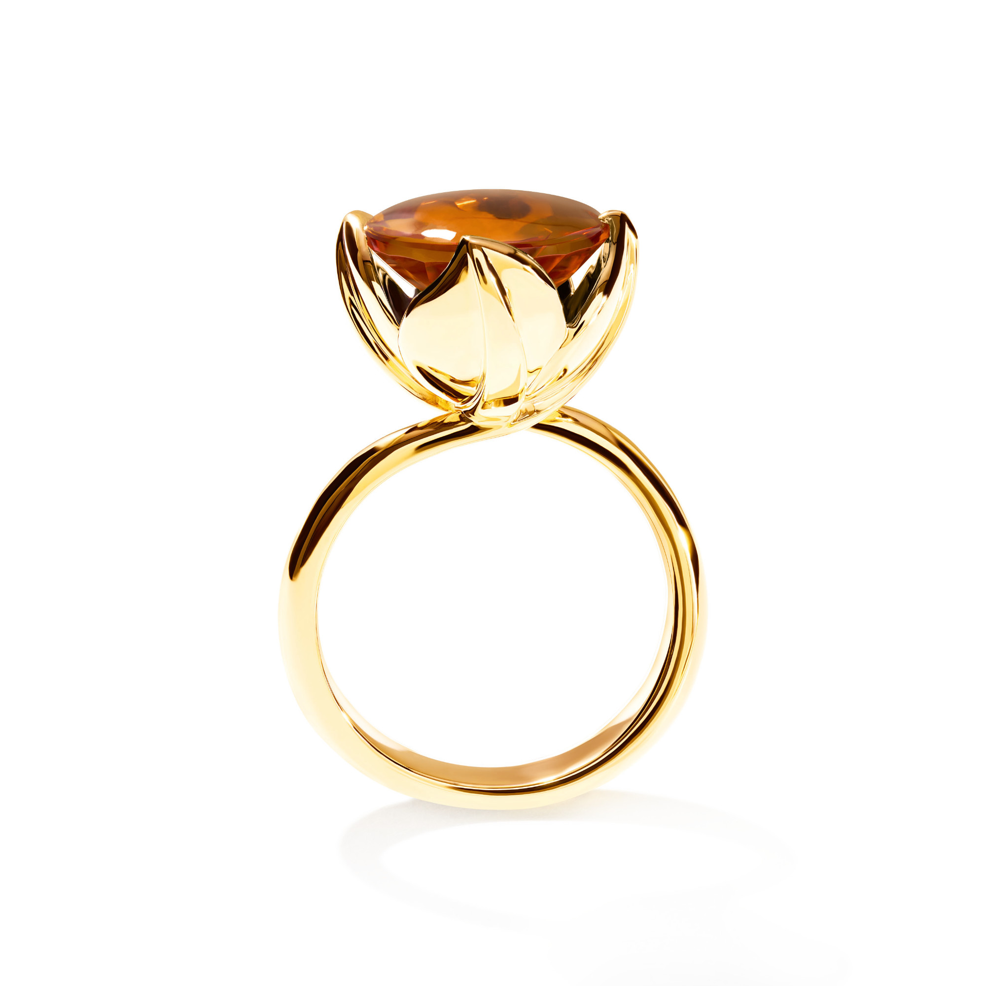 Tamara Comolli TULIP Ring Large mit Citrin (Ref: R-TUL-l-Cit-yg)
