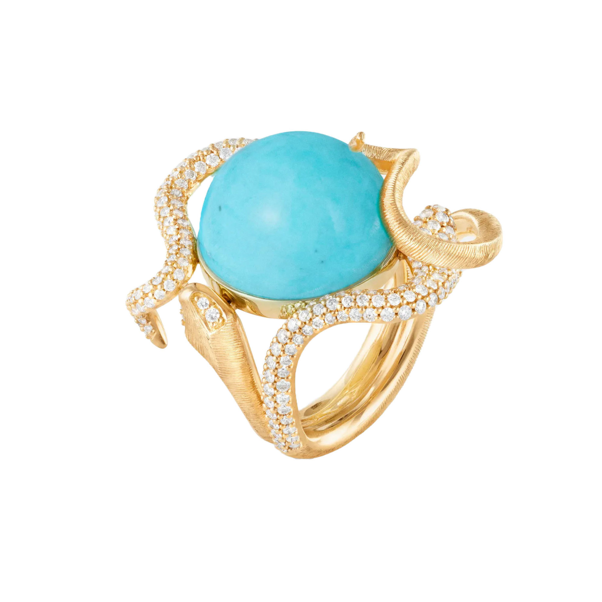 Ole Lynggaard Copenhagen Snakes Ring mit Diamant-Pavé (Ref: A2962-403)